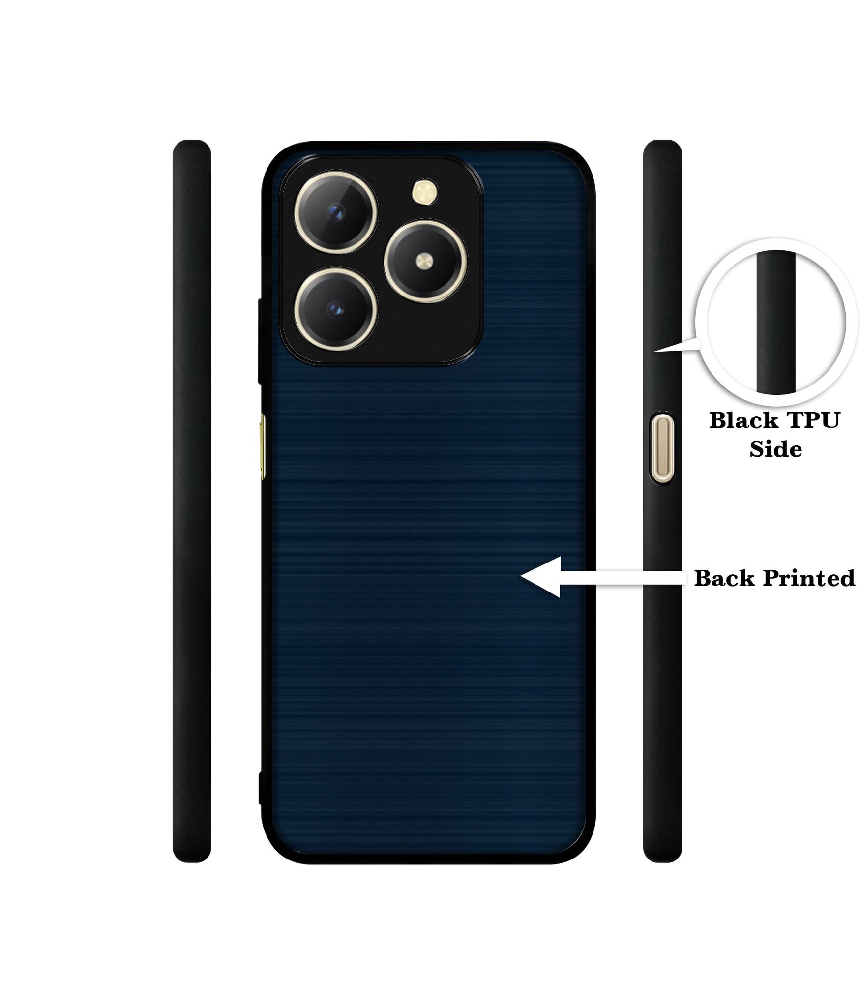 Blue Line Design Designer 2D Printed Back Case Cover for Realme C61 4G