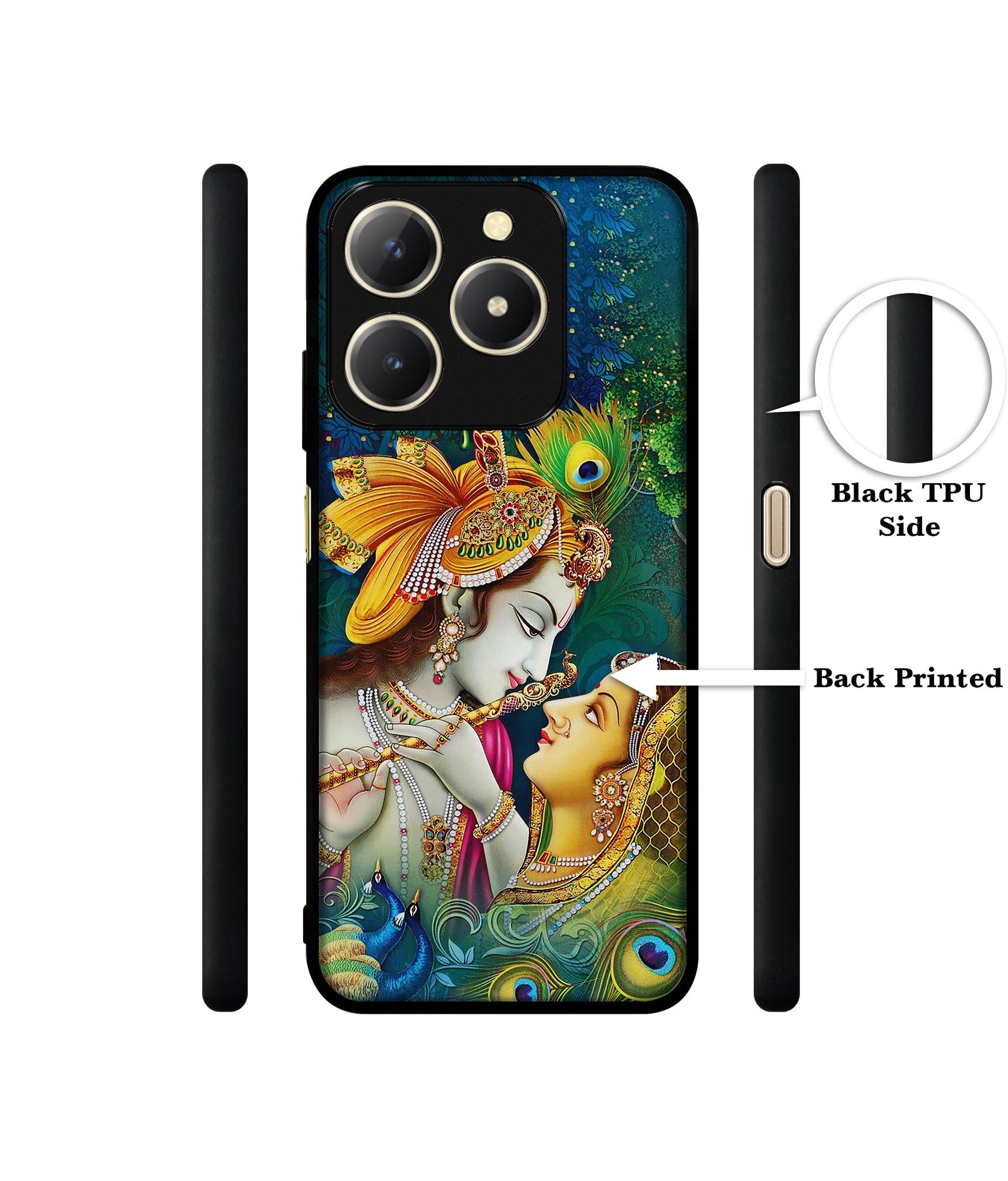 Radha Kishan Love Design Designer 2D Printed Back Case Cover for Realme C61 4G