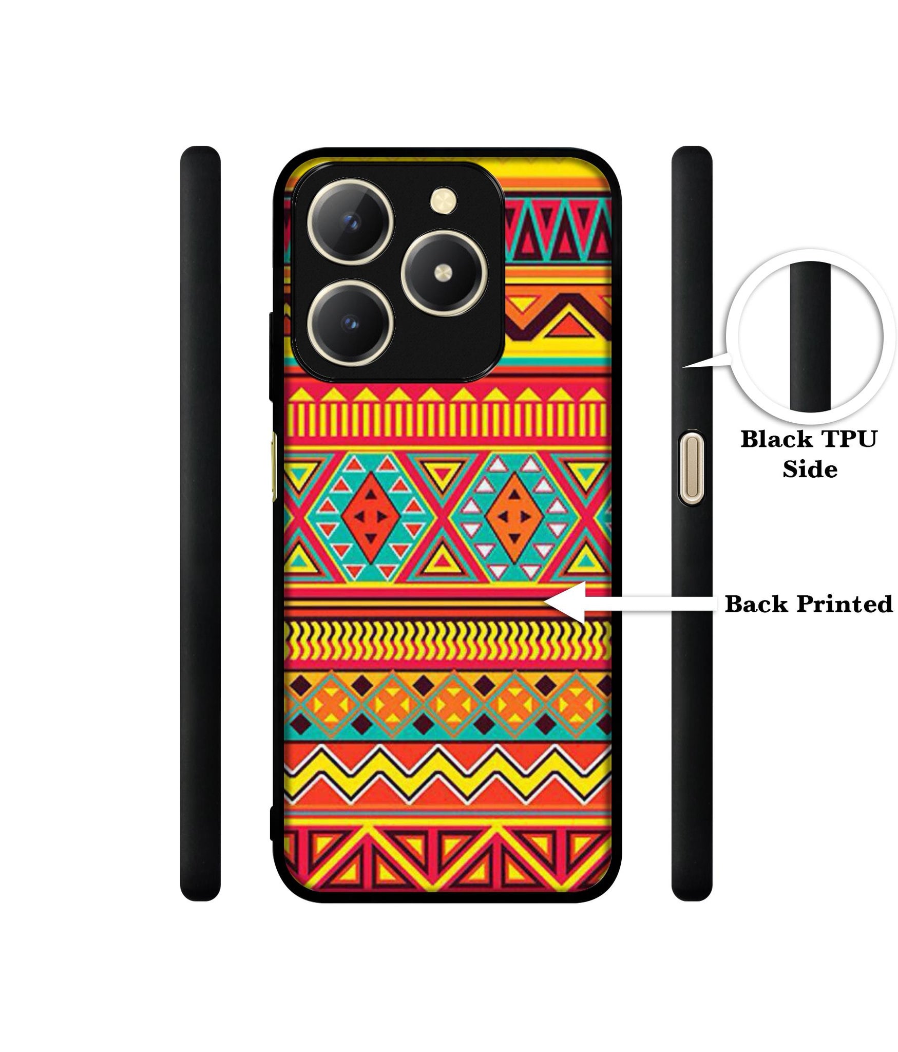 Artistic Rangoli Design Designer 2D Printed Back Case Cover for Realme C61 4G