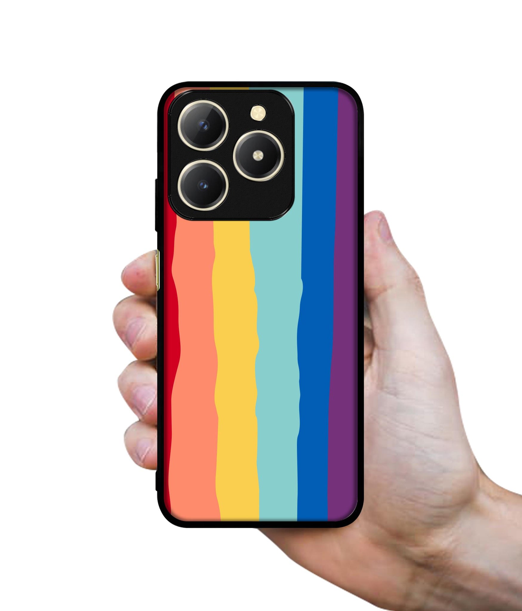 Rainbow Design Designer 2D Printed Back Case Cover for Realme C61 4G