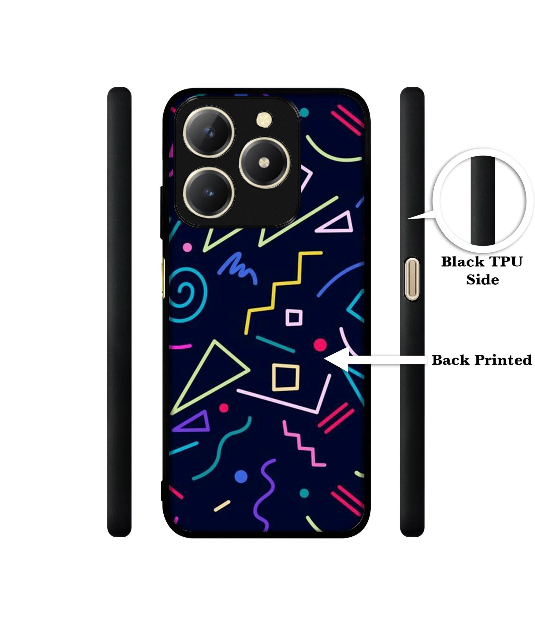 Retro Abstract Design Designer 2D Printed Back Case Cover for Realme C61 4G