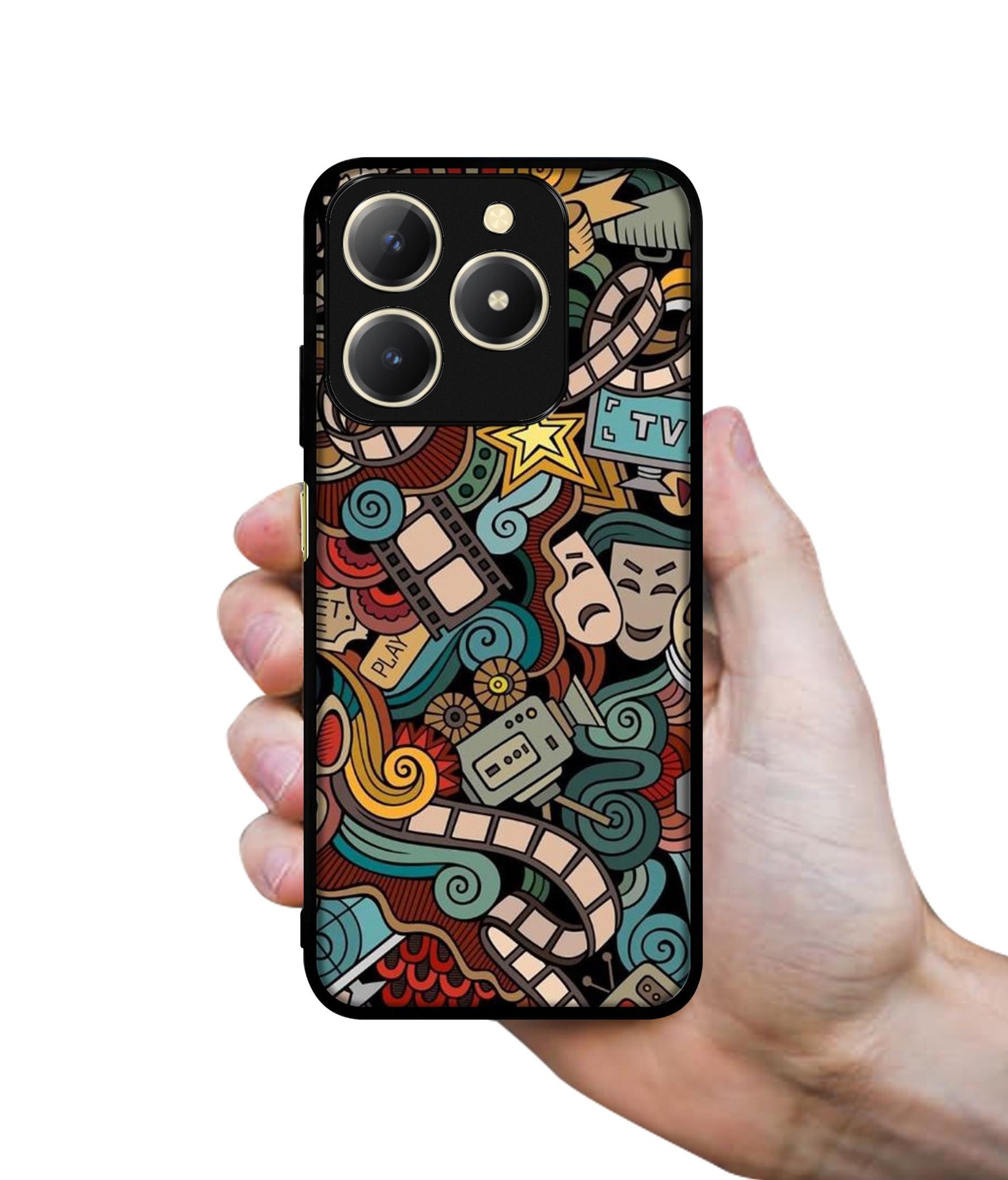 Movies Design Designer 2D Printed Back Case Cover for Realme C61 4G