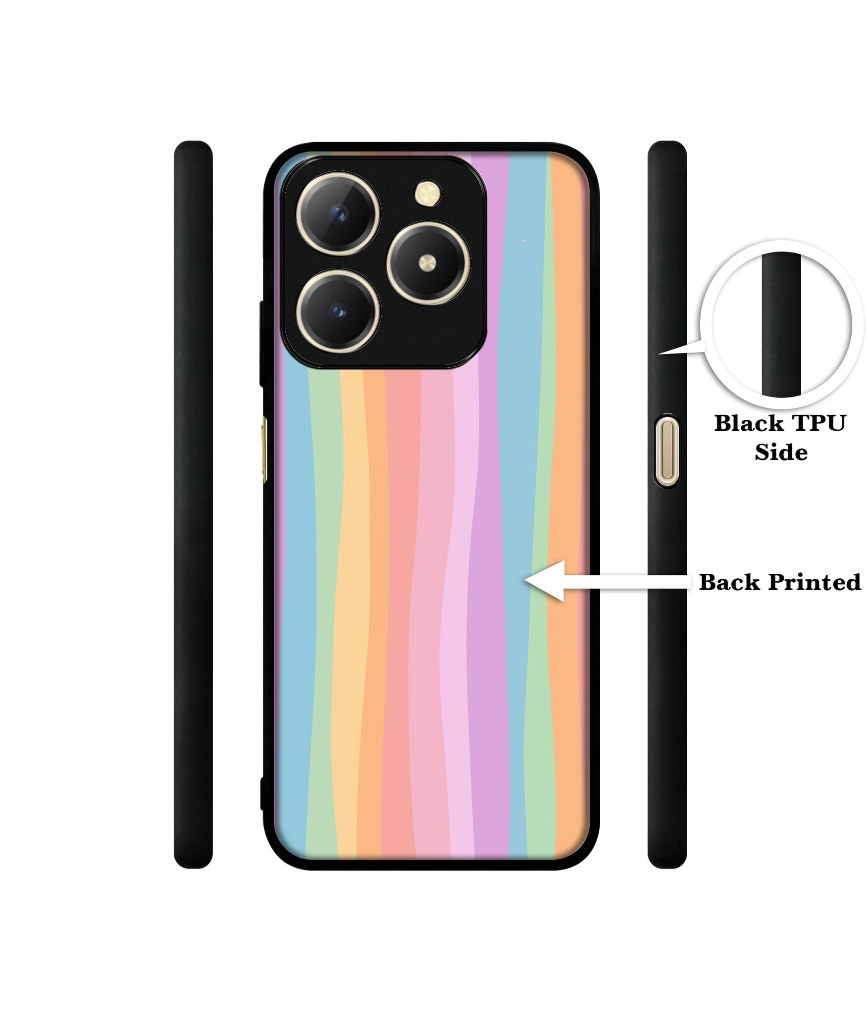 Cool Rainbow Design Designer 2D Printed Back Case Cover for Realme C61 4G