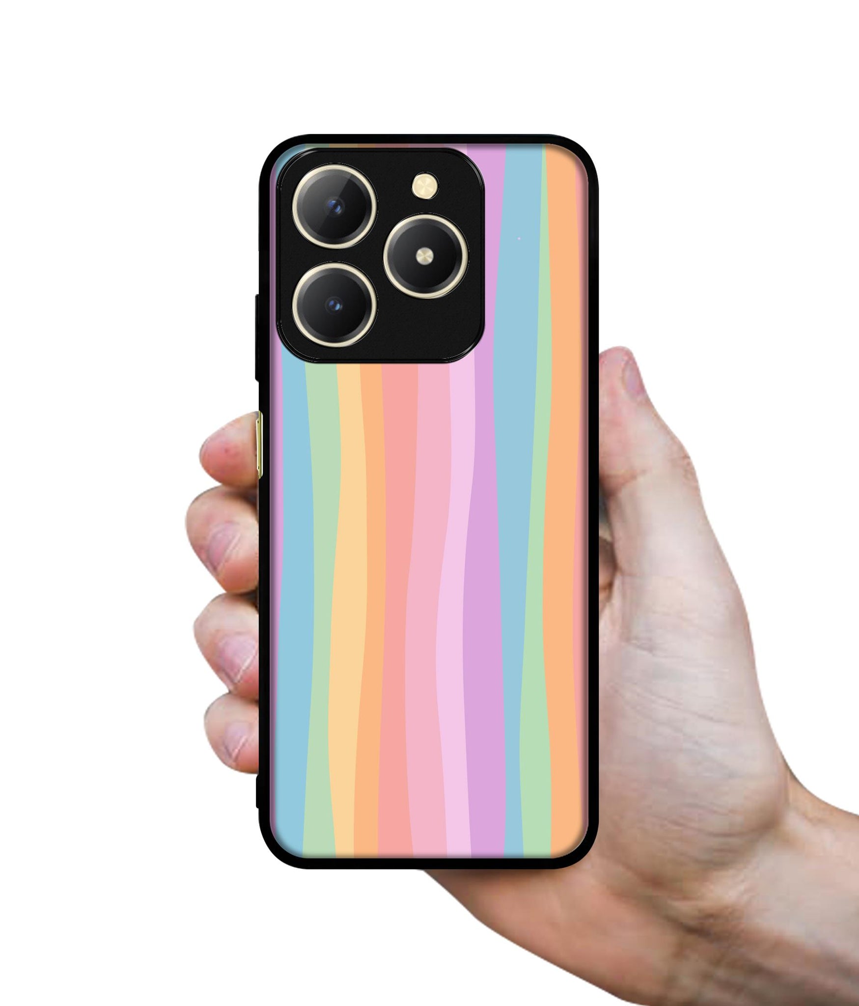 Cool Rainbow Design Designer 2D Printed Back Case Cover for Realme C61 4G