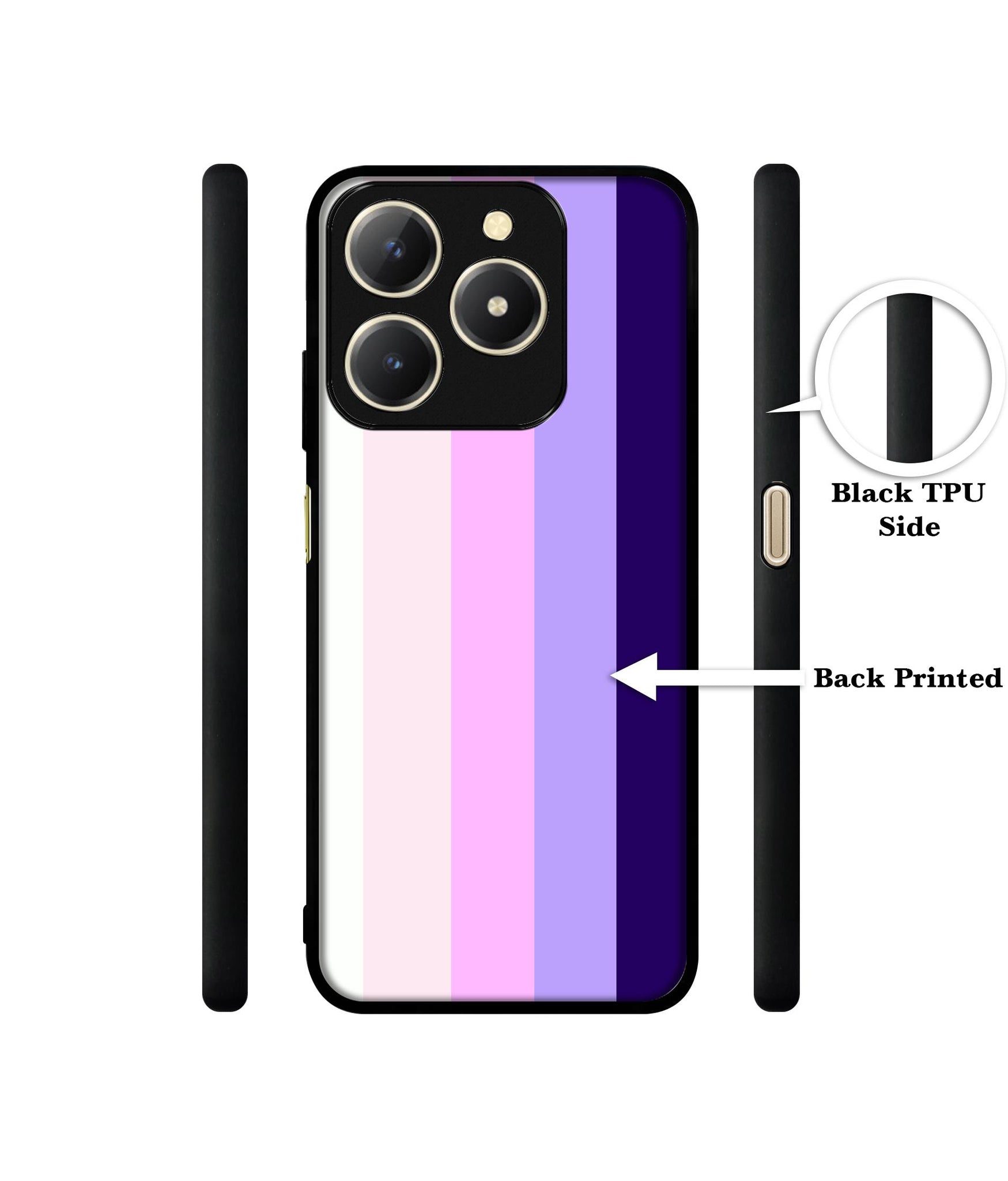 Pink and Purple Lines Design Designer 2D Printed Back Case Cover for Realme C61 4G
