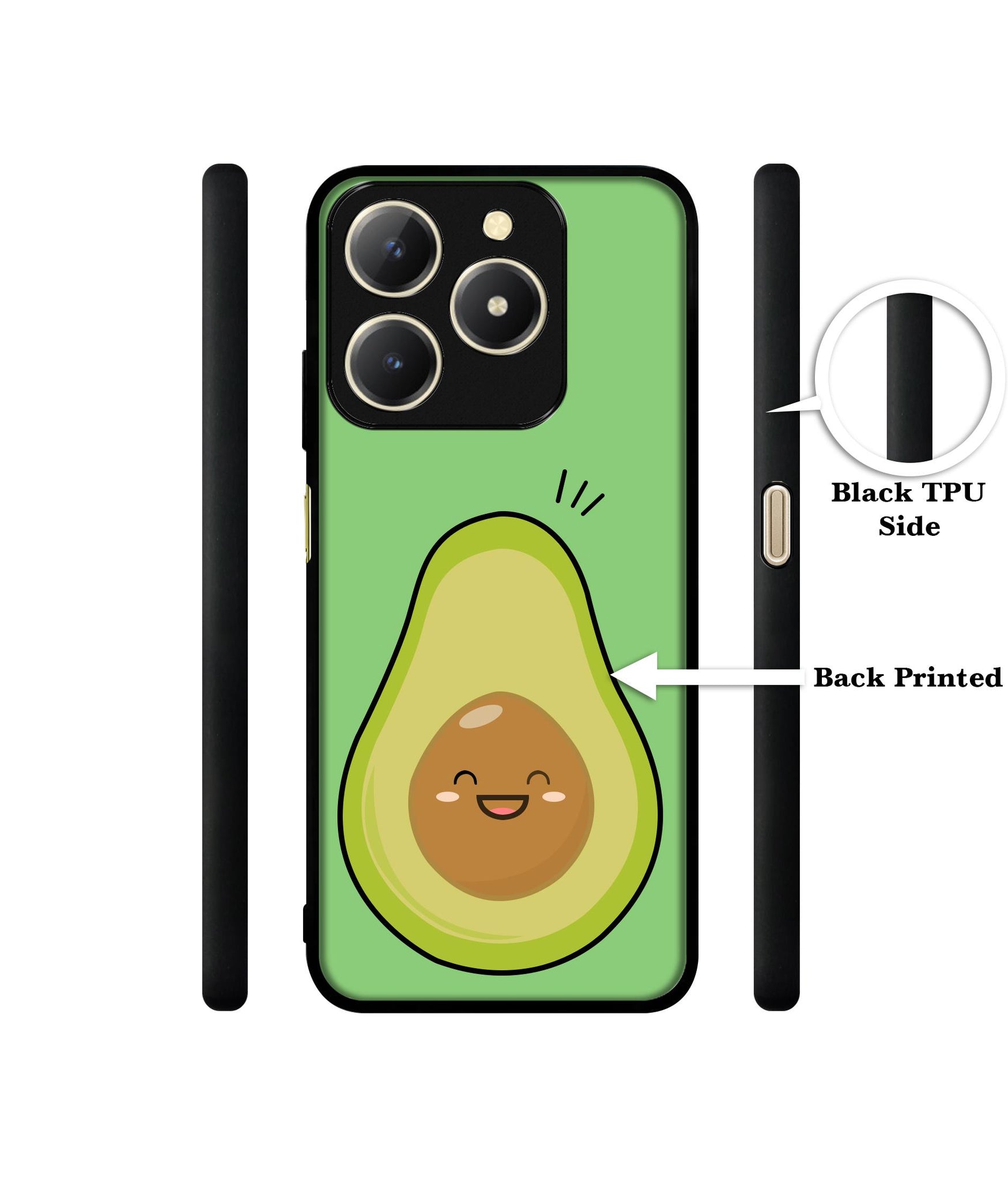 Avocados Design Designer 2D Printed Back Case Cover for Realme C61 4G