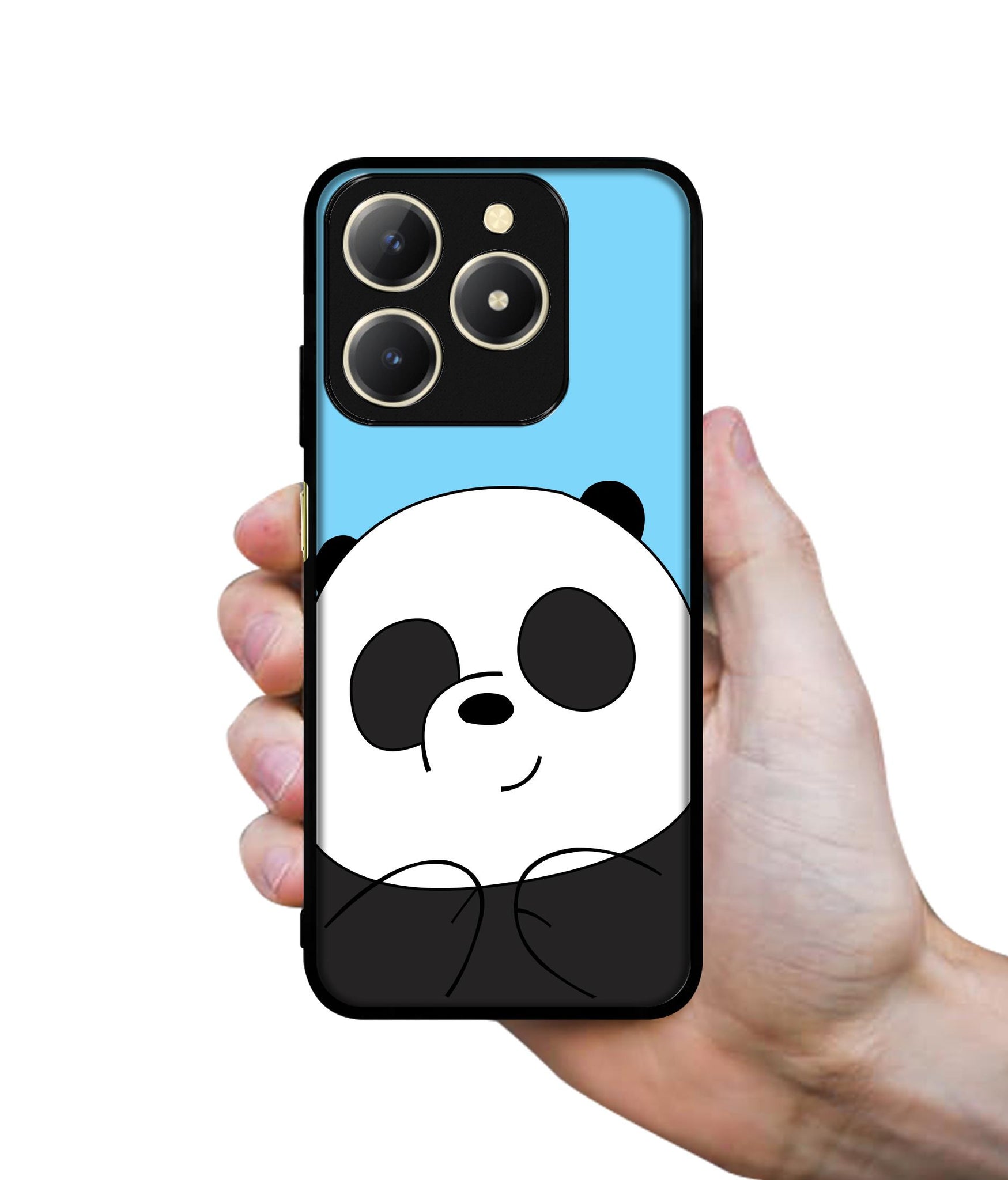 Cute Panda Design Designer 2D Printed Back Case Cover for Realme C61 4G