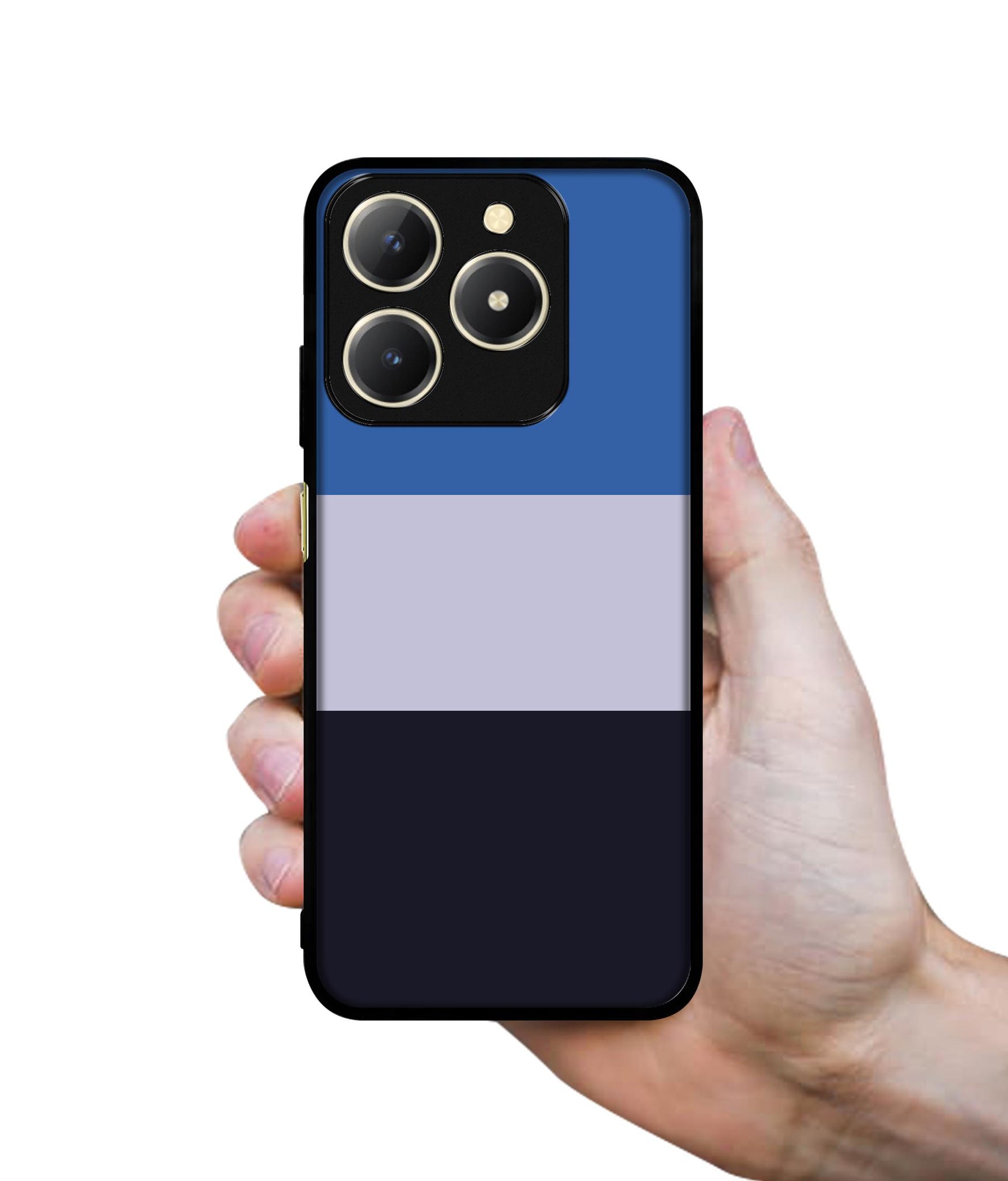 Three Color Stripes Design Designer 2D Printed Back Case Cover for Realme C61 4G