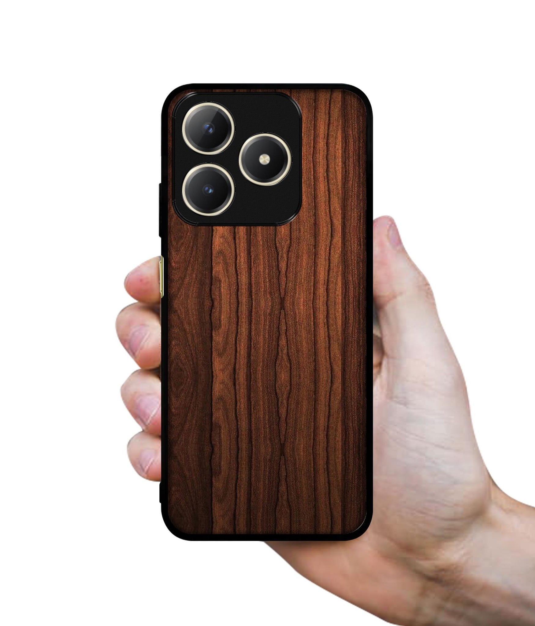Brown Wooden Texture Design Designer 2D Printed Back Case Cover for Realme C63 4G / Narzo N63 4G