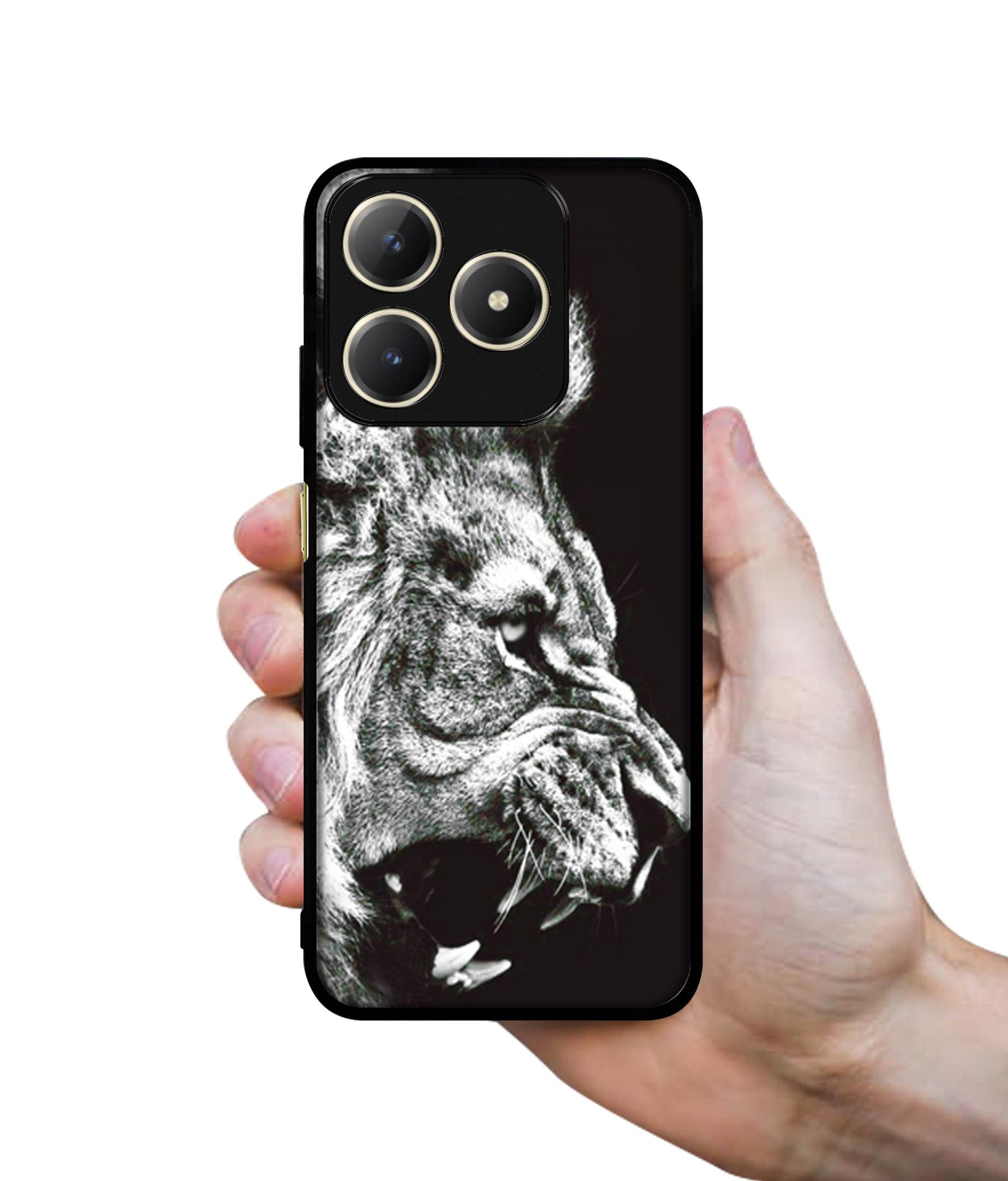 Angry Lion Design Designer 2D Printed Back Case Cover for Realme C63 4G / Narzo N63 4G