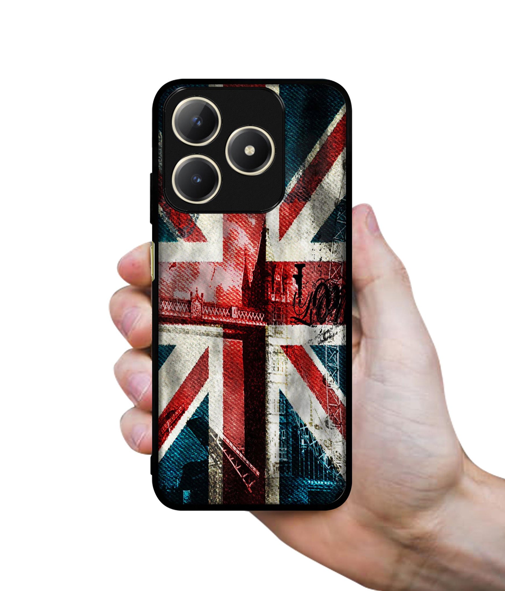 London Flag wallpaper Design Designer 2D Printed Back Case Cover for Realme C63 4G / Narzo N63 4G