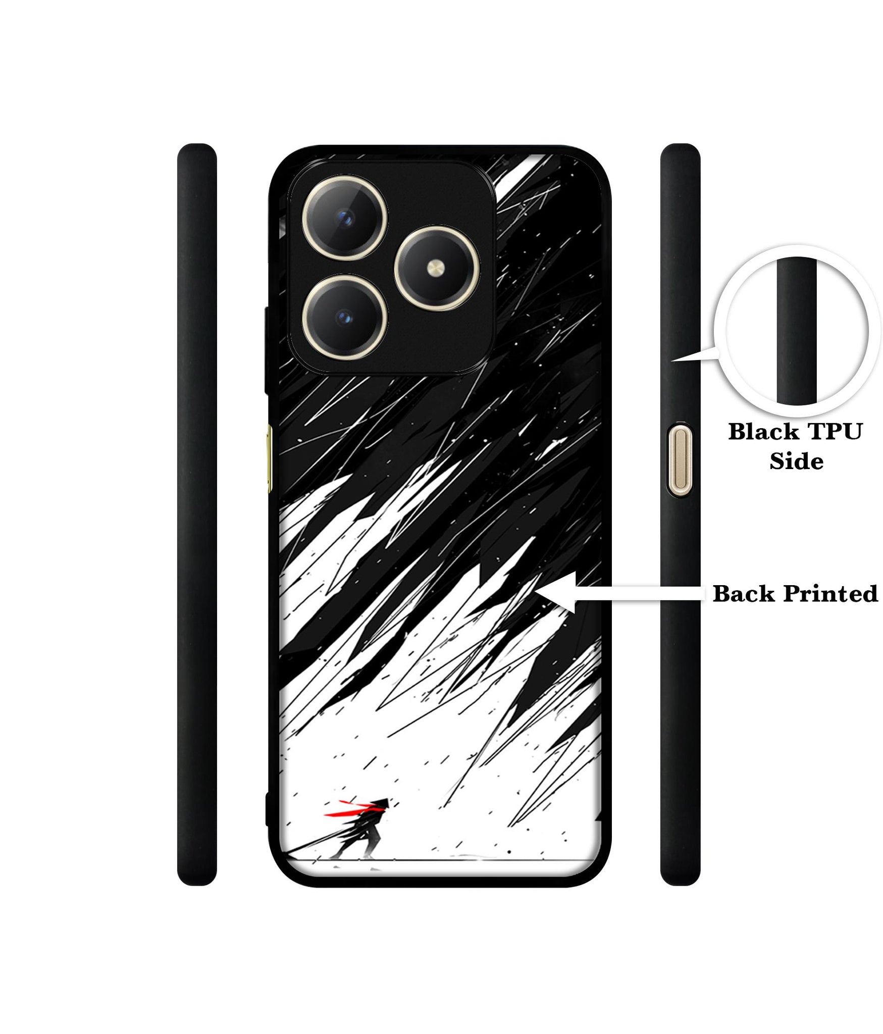 Geometric Strom Design Designer 2D Printed Back Case Cover for Realme C63 4G / Narzo N63 4G