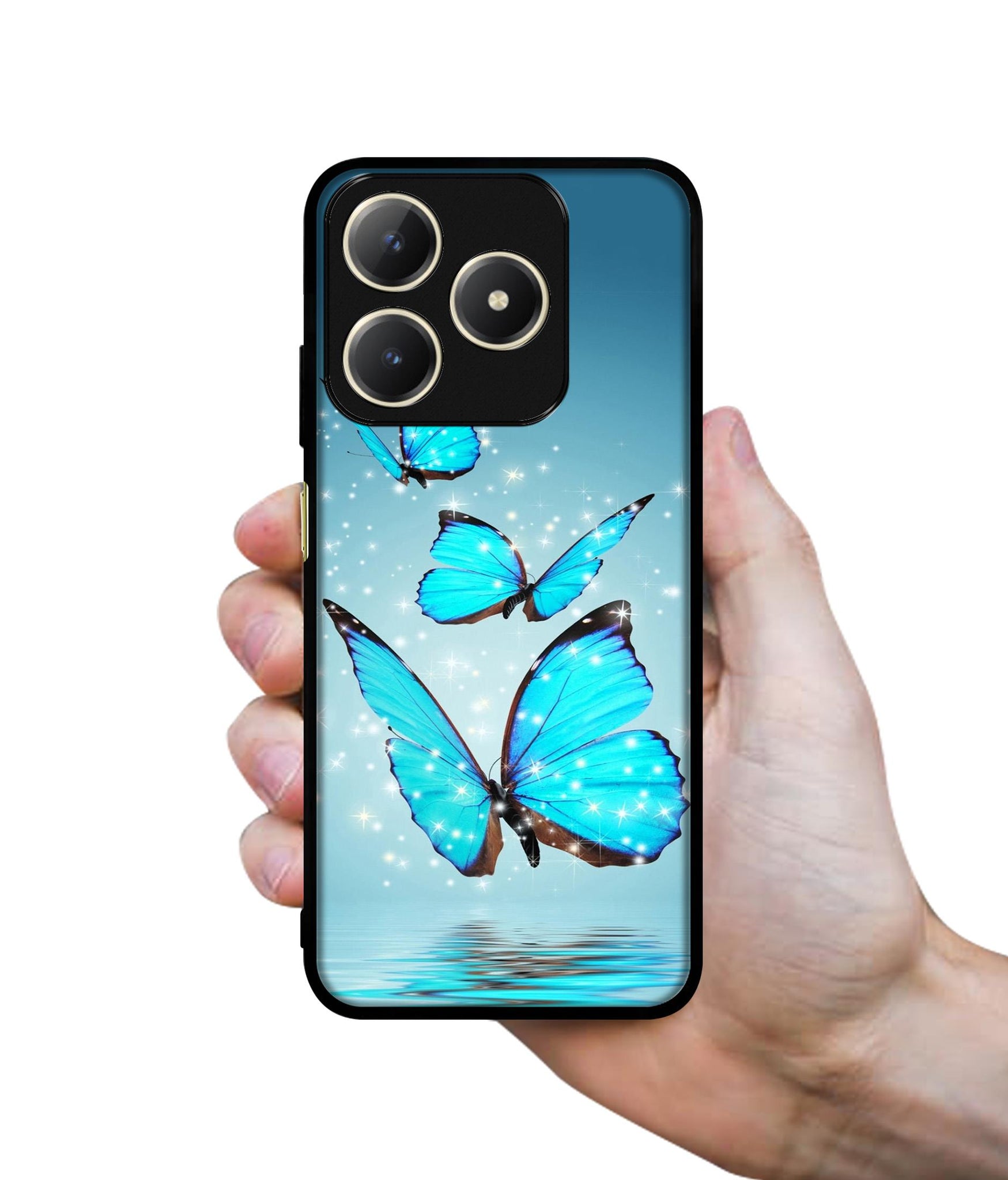 Flying Butterflies Design Designer 2D Printed Back Case Cover for Realme C63 4G / Narzo N63 4G