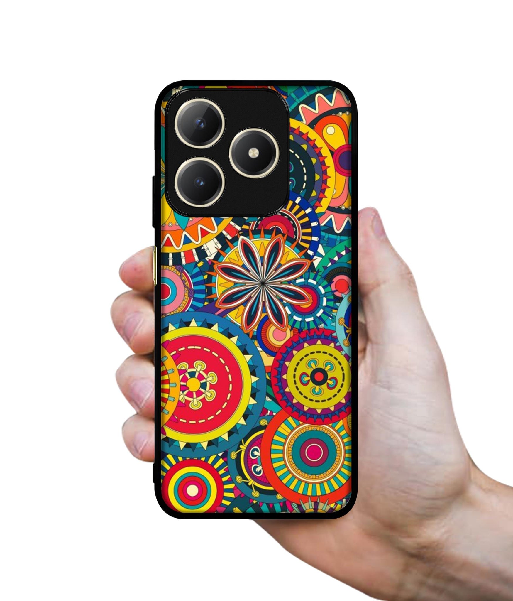 Ring Pattern Print Design Designer 2D Printed Back Case Cover for Realme C63 4G / Narzo N63 4G