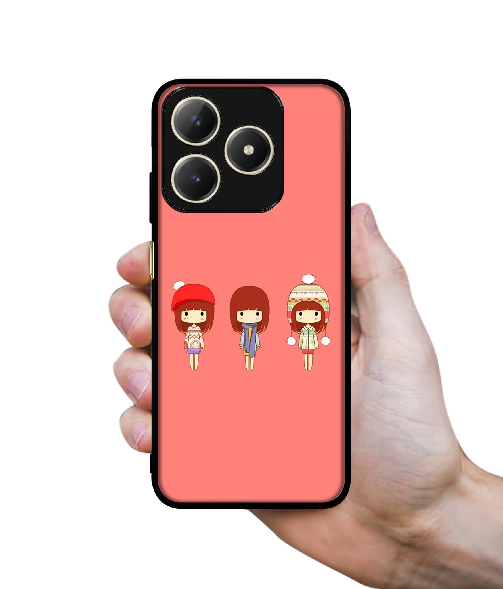 Cute Girls Design Designer 2D Printed Back Case Cover for Realme C63 4G / Narzo N63 4G