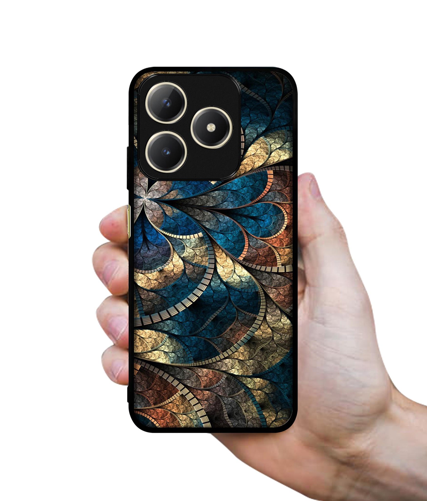 Fractional Pattern Design Designer 2D Printed Back Case Cover for Realme C63 4G / Narzo N63 4G