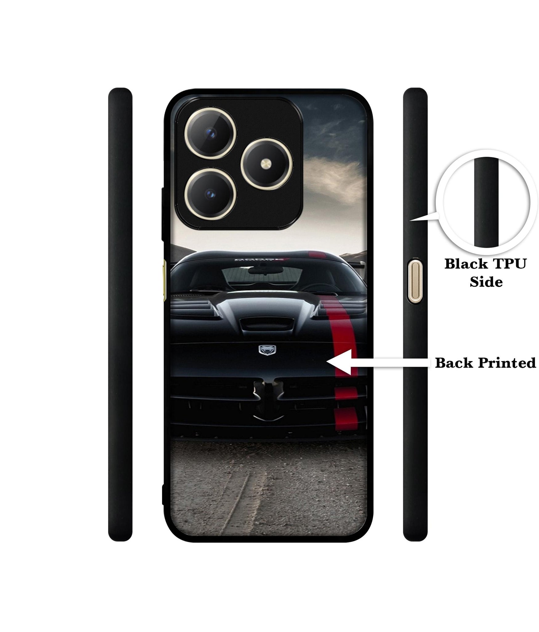 Sports Car Pattern Design Designer 2D Printed Back Case Cover for Realme C63 4G / Narzo N63 4G