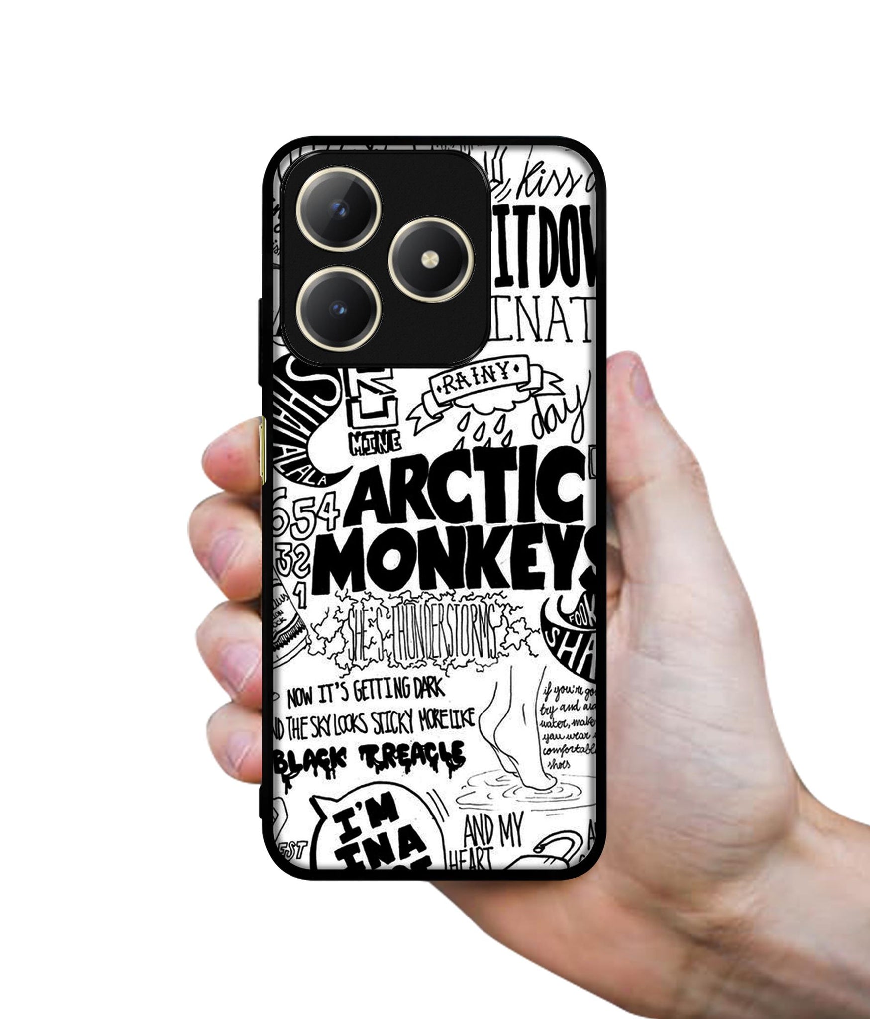 Arctic Monkeys Pattern Design Designer 2D Printed Back Case Cover for Realme C63 4G / Narzo N63 4G