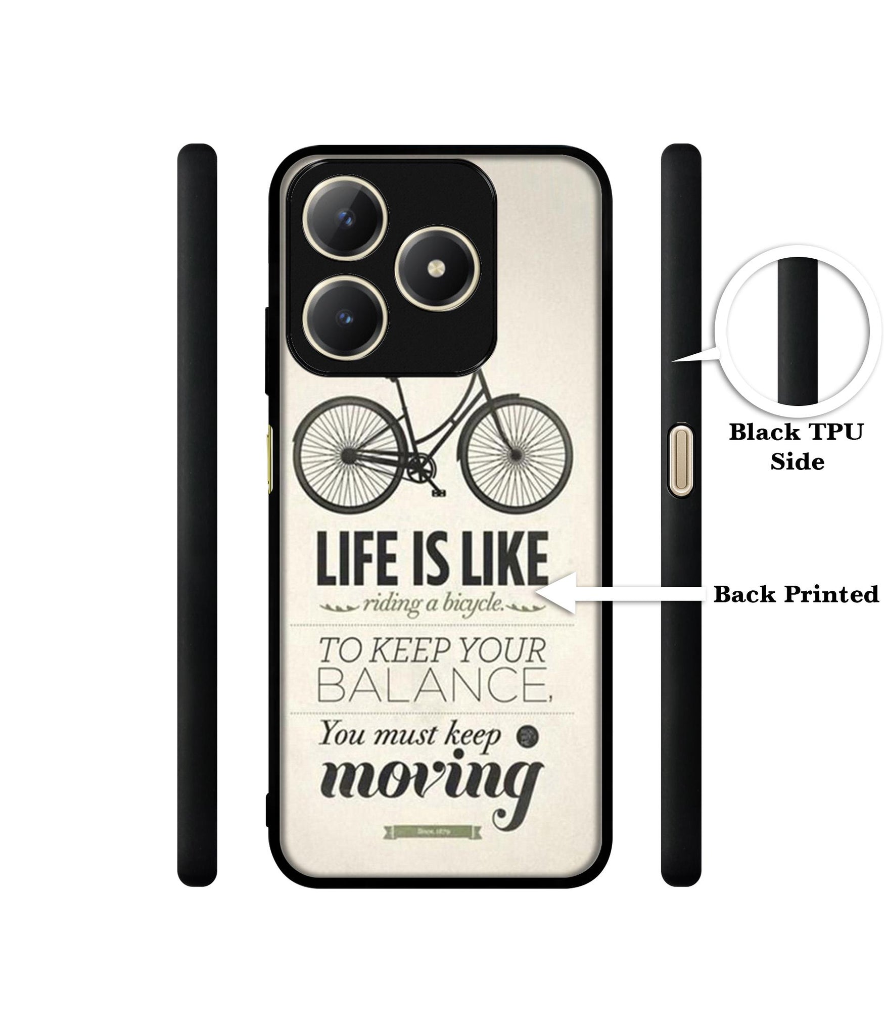 Life is Like Moving Design Designer 2D Printed Back Case Cover for Realme C63 4G / Narzo N63 4G