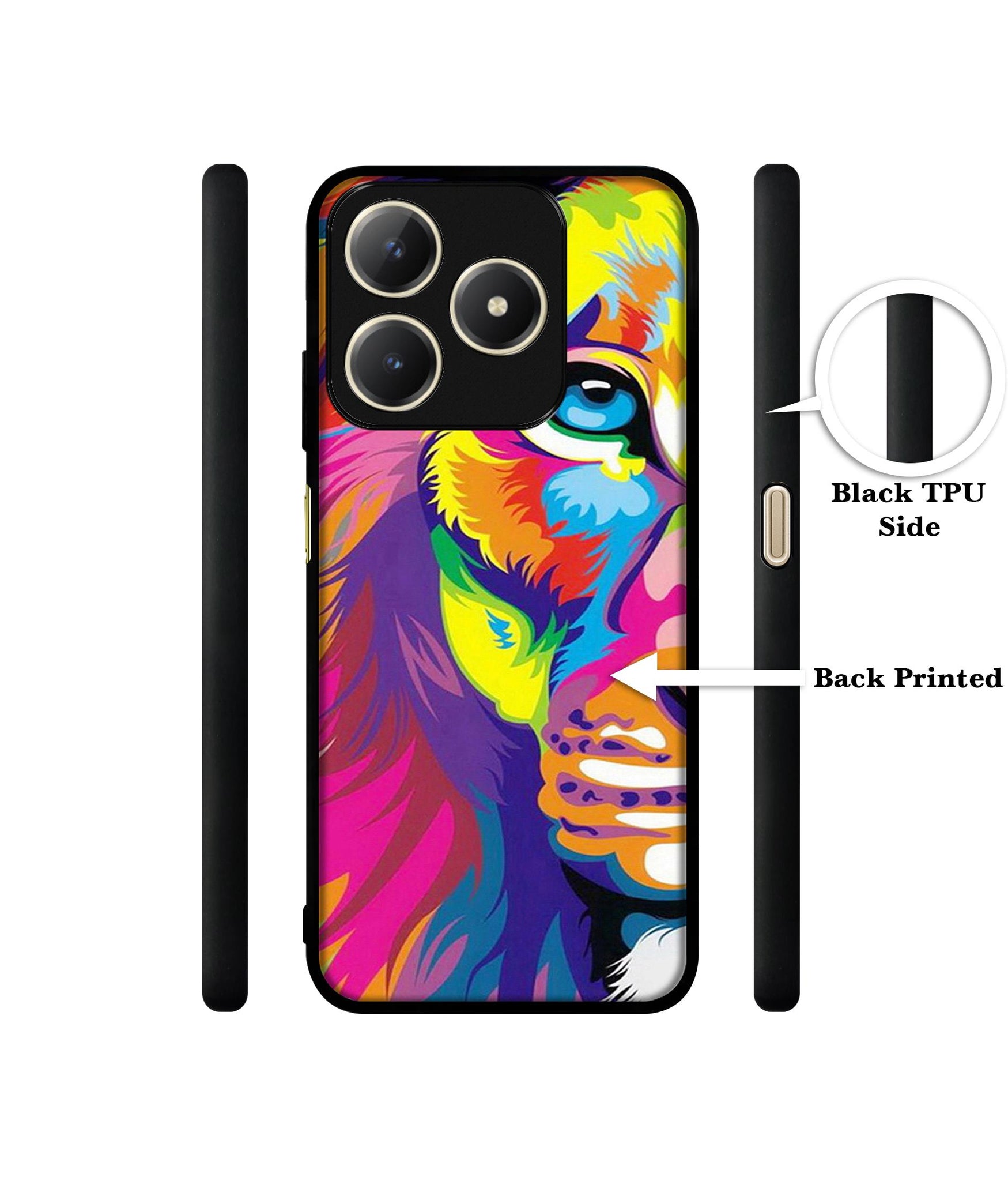 Lion Design Designer 2D Printed Back Case Cover for Realme C63 4G / Narzo N63 4G