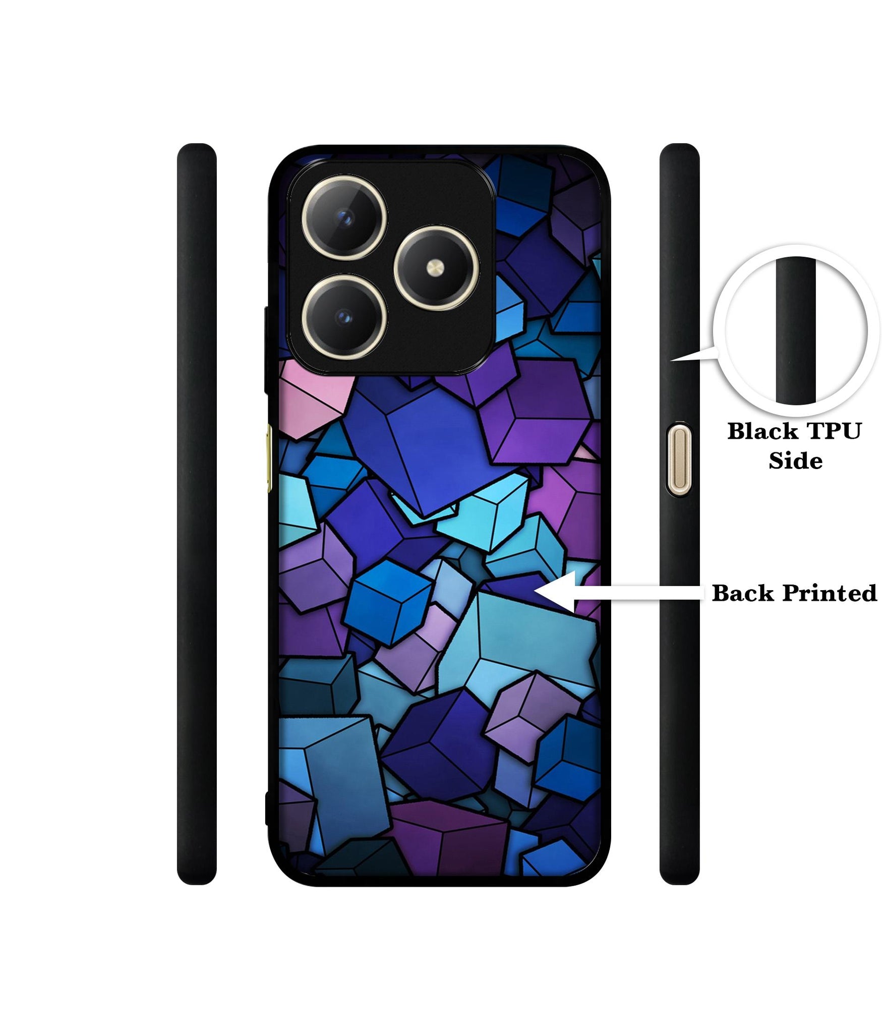 Color Box Design Designer 2D Printed Back Case Cover for Realme C63 4G / Narzo N63 4G