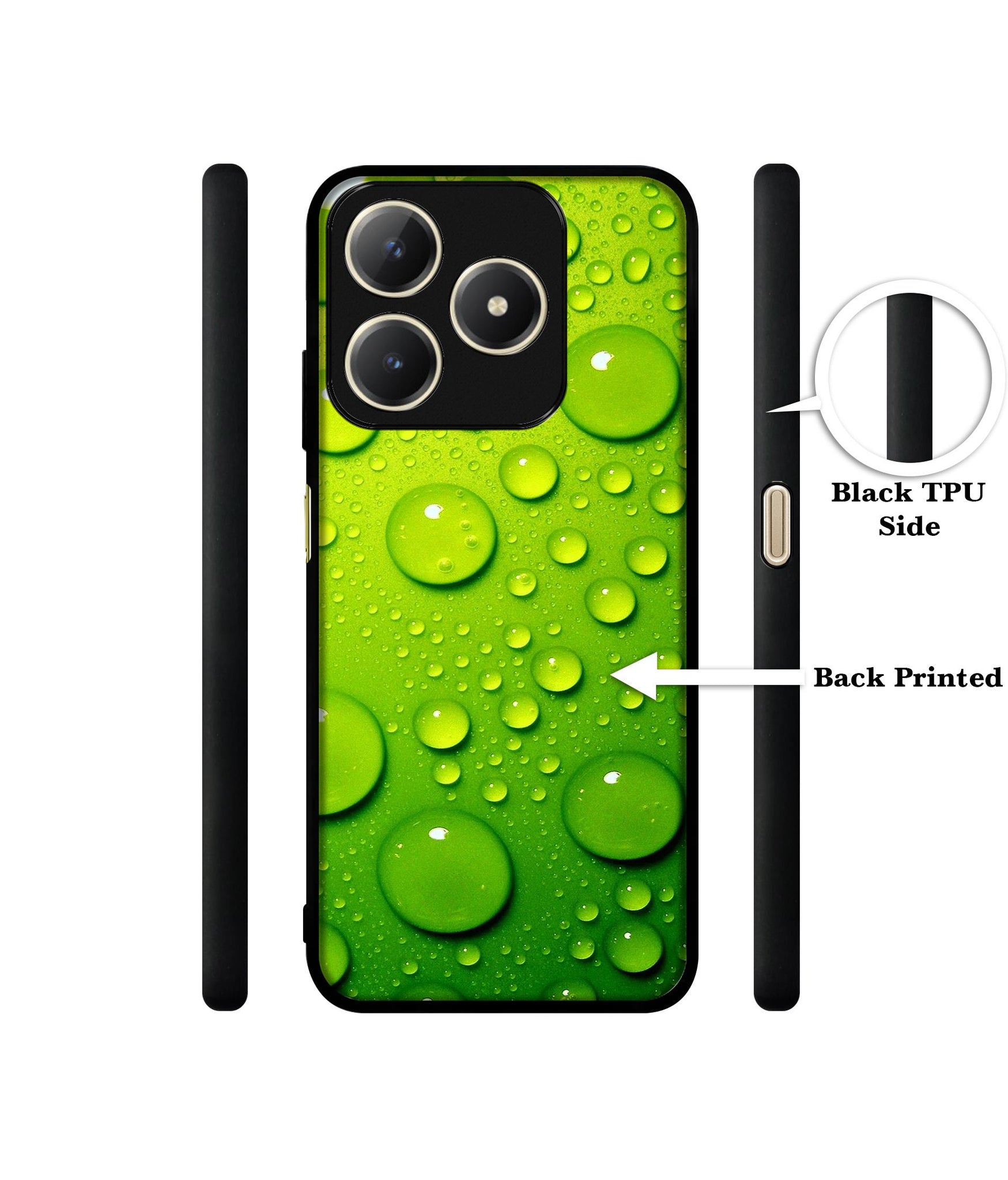 Green Bubbles Design Designer 2D Printed Back Case Cover for Realme C63 4G / Narzo N63 4G