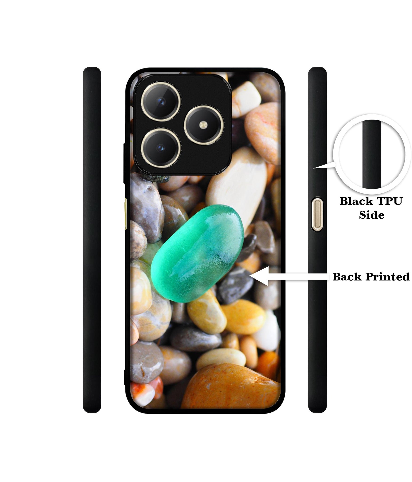 Sea Stones Design Designer 2D Printed Back Case Cover for Realme C63 4G / Narzo N63 4G