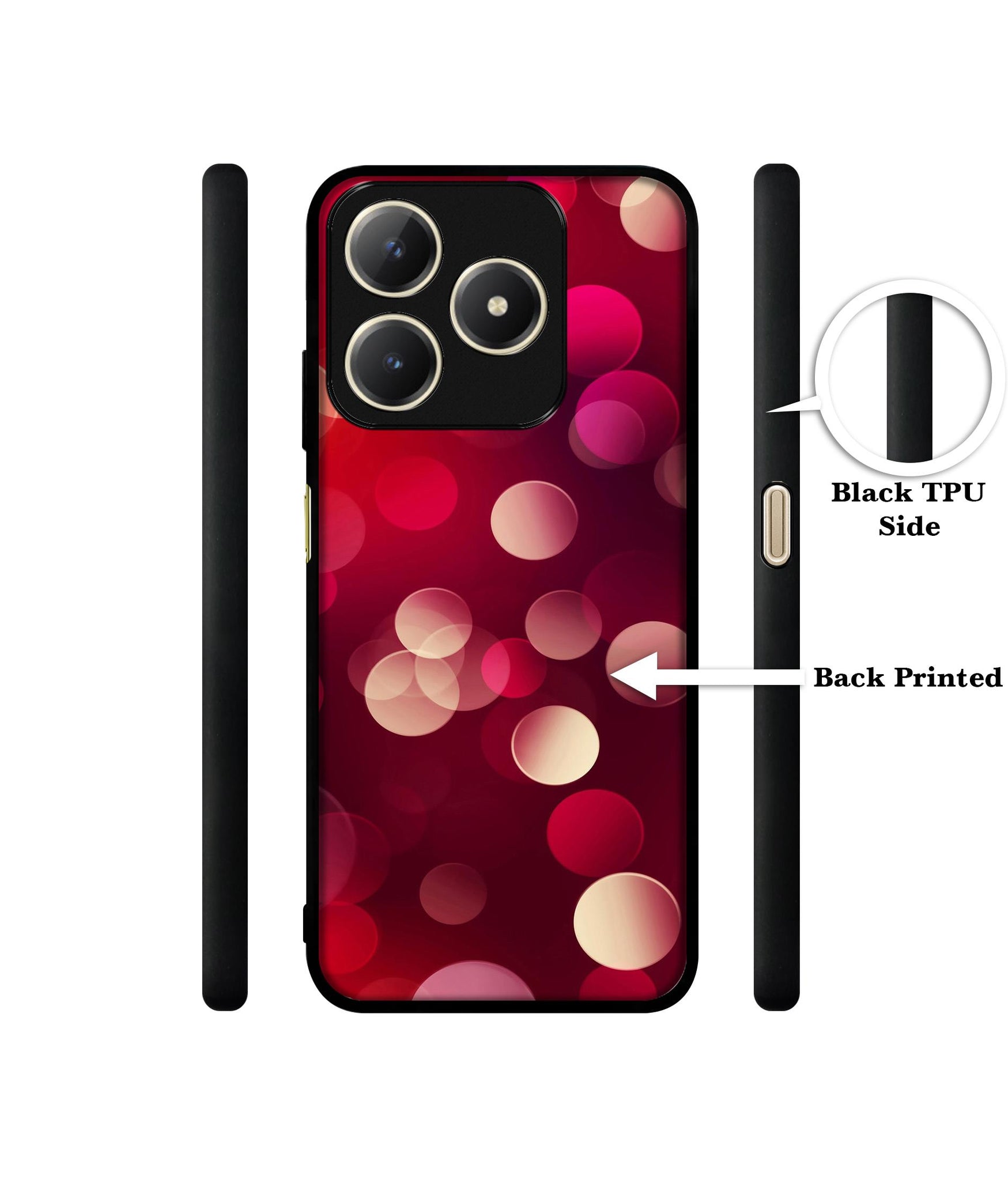 3D Circles Design Designer 2D Printed Back Case Cover for Realme C63 4G / Narzo N63 4G