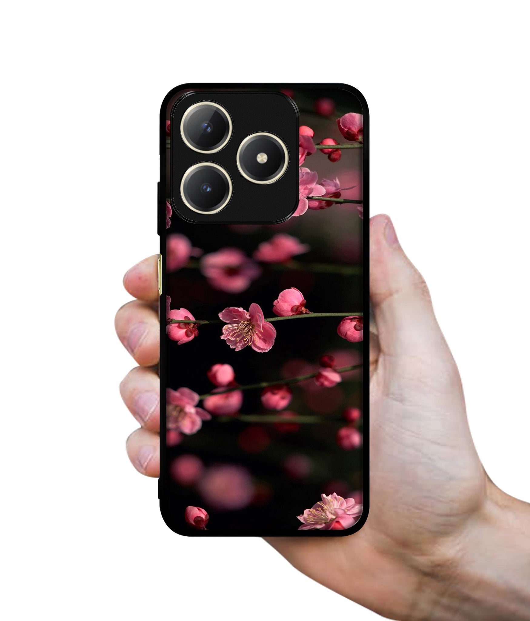 Pink Flowers Design Designer 2D Printed Back Case Cover for Realme C63 4G / Narzo N63 4G