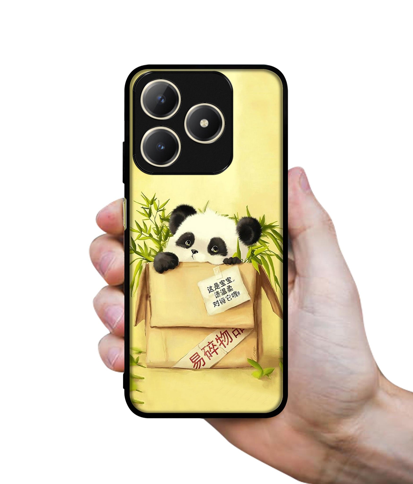 Panda In Box Design Designer 2D Printed Back Case Cover for Realme C63 4G / Narzo N63 4G