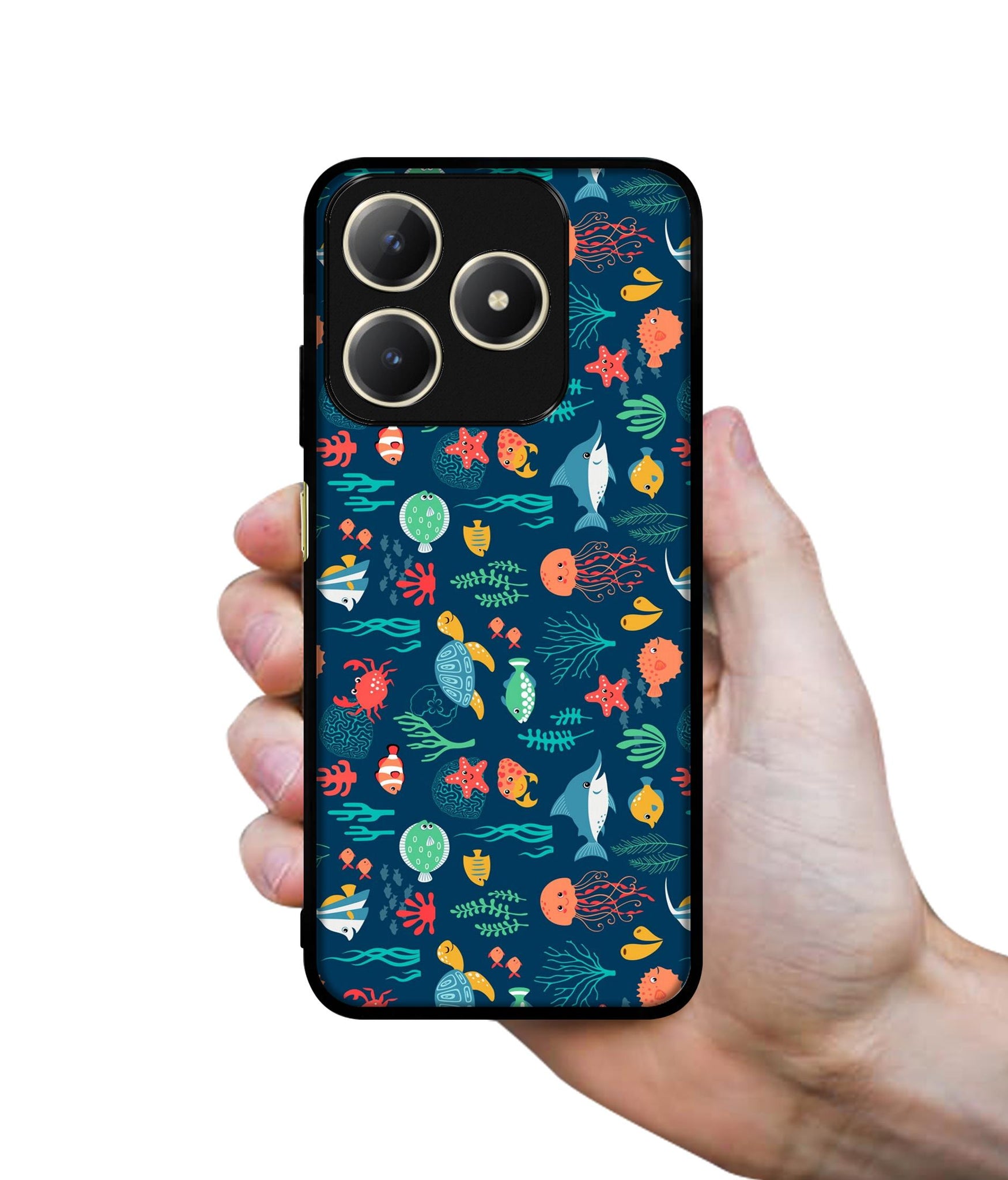 Aquarium Texture Design Designer 2D Printed Back Case Cover for Realme C63 4G / Narzo N63 4G