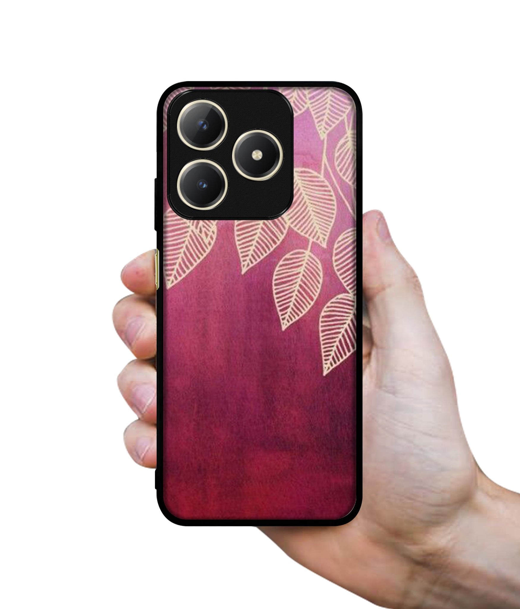 Leaf Pattern Design Designer 2D Printed Back Case Cover for Realme C63 4G / Narzo N63 4G