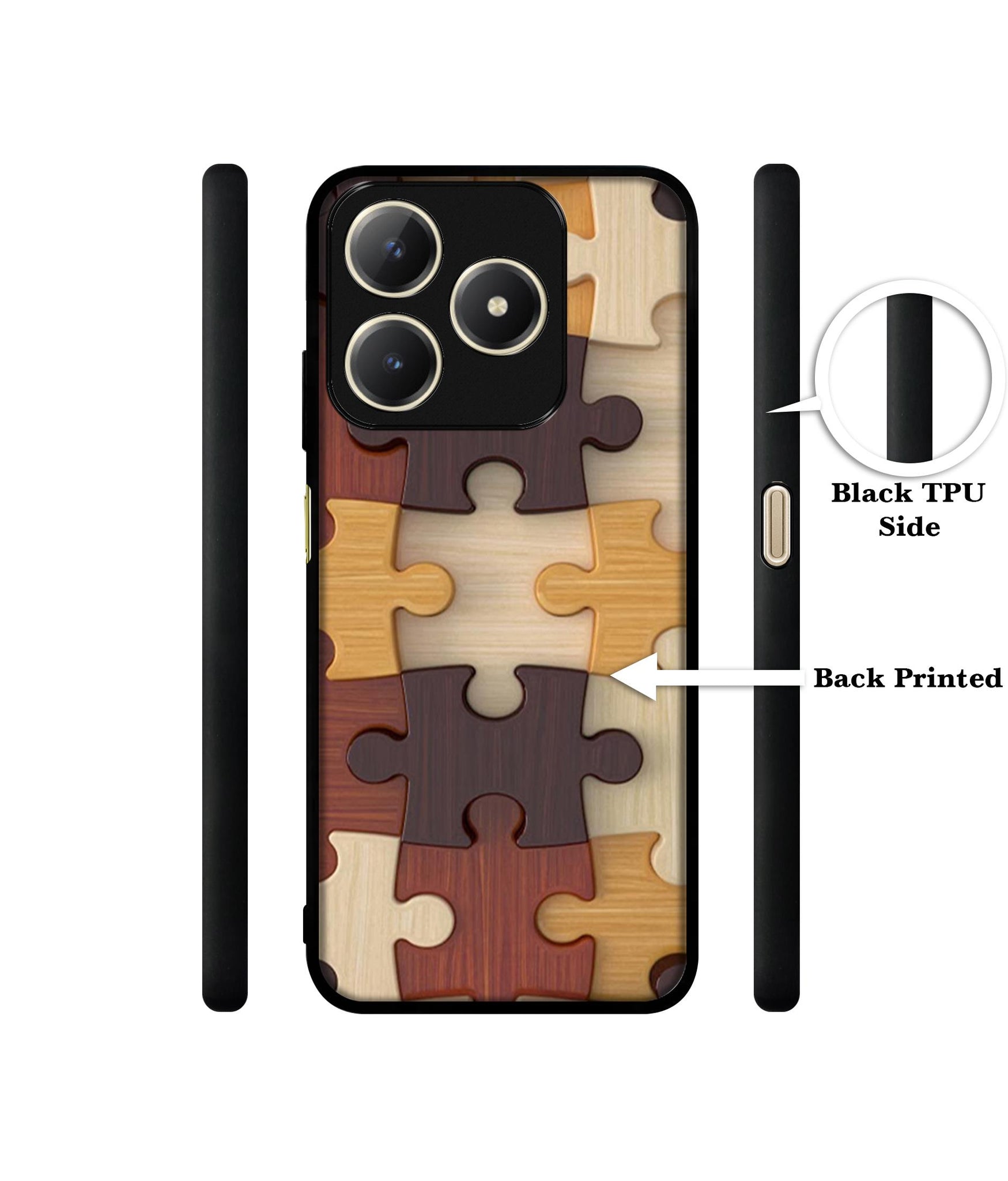 Puzzle Pattern Design Designer 2D Printed Back Case Cover for Realme C63 4G / Narzo N63 4G