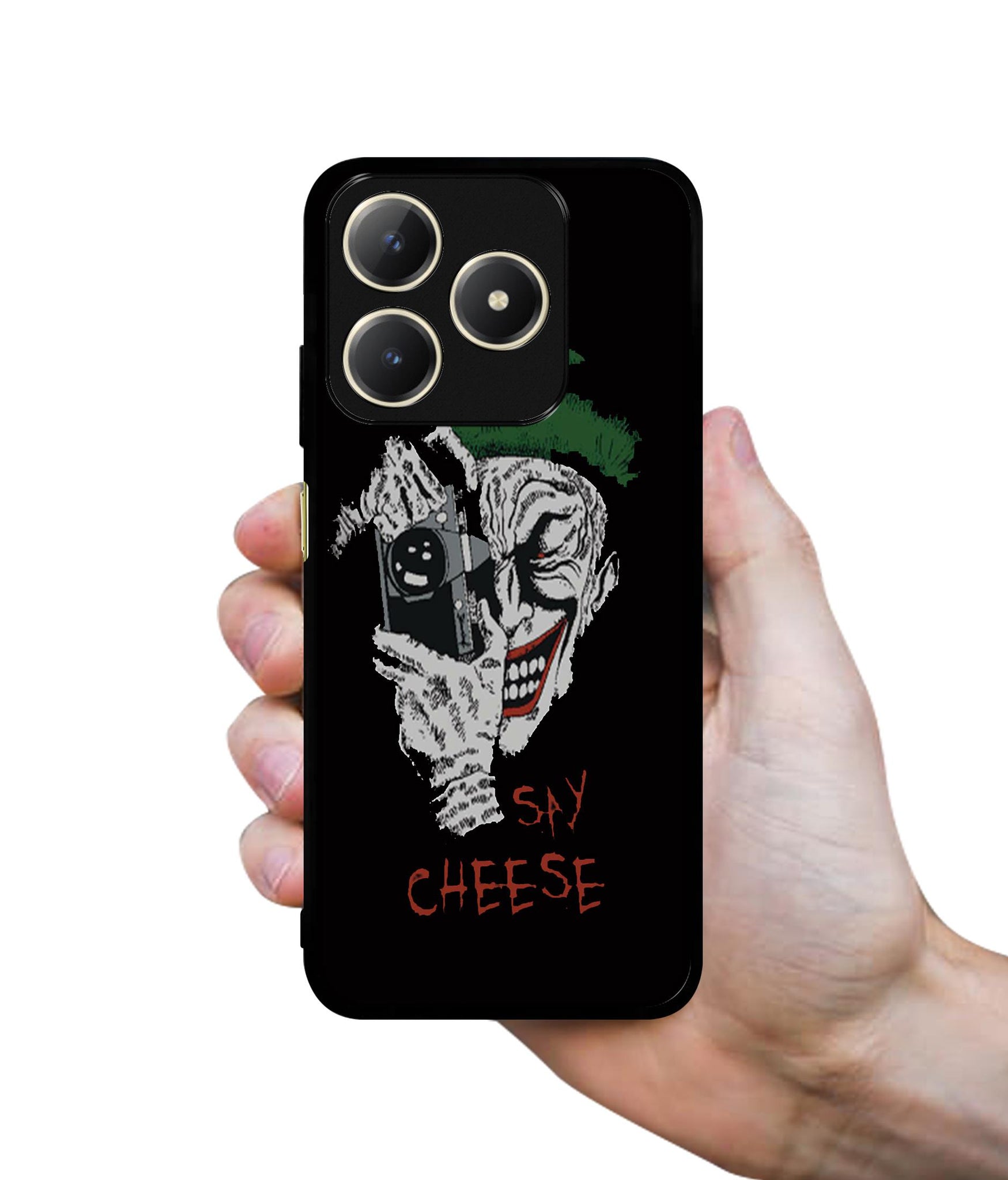 Joker Say Cheese Design Designer 2D Printed Back Case Cover for Realme C63 4G / Narzo N63 4G