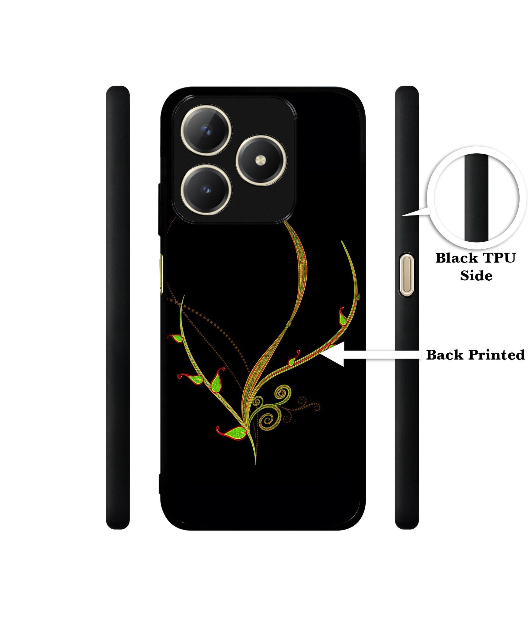 Yellow Pattern Design Designer 2D Printed Back Case Cover for Realme C63 4G / Narzo N63 4G