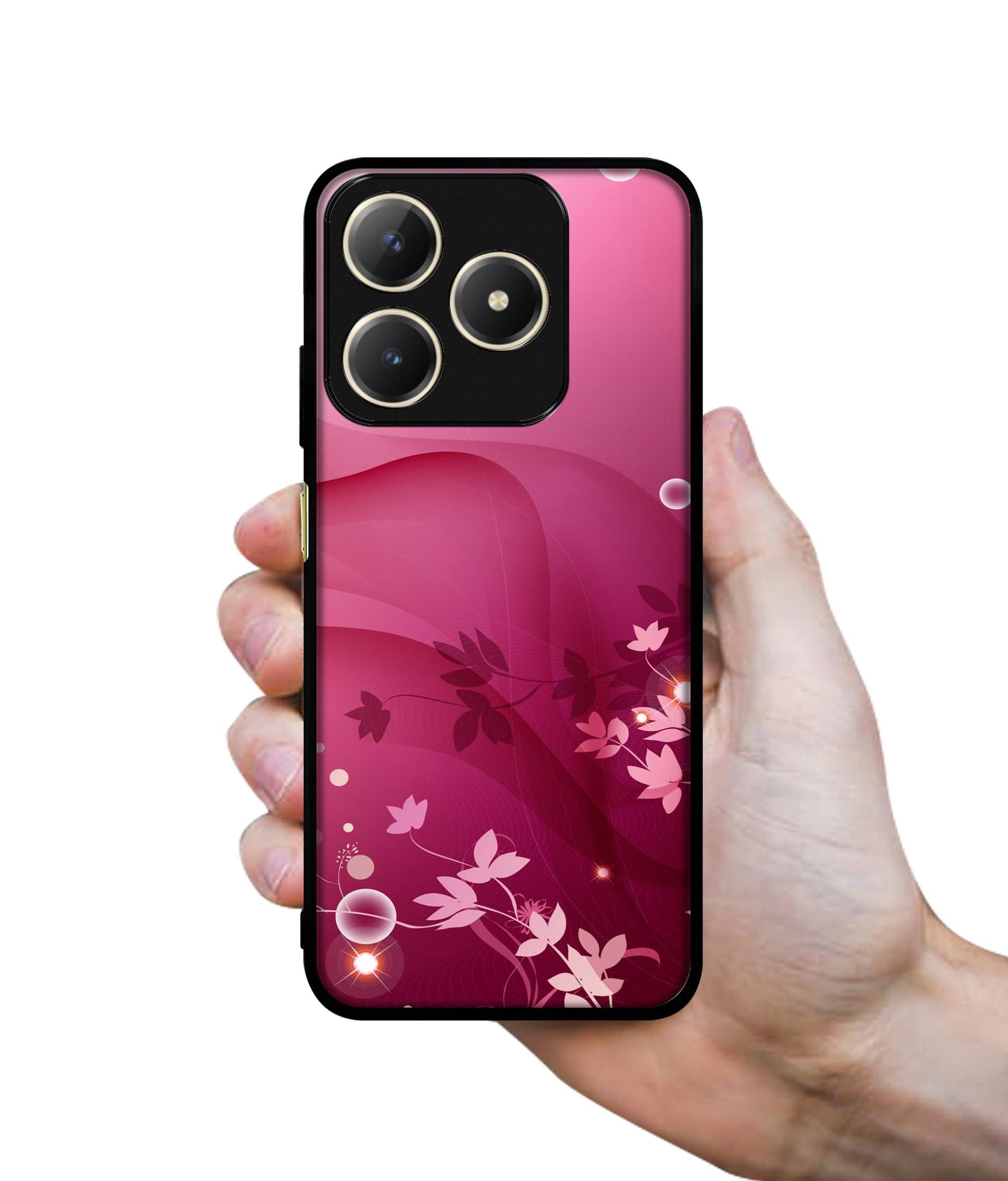 Pink Abstract Design Designer 2D Printed Back Case Cover for Realme C63 4G / Narzo N63 4G