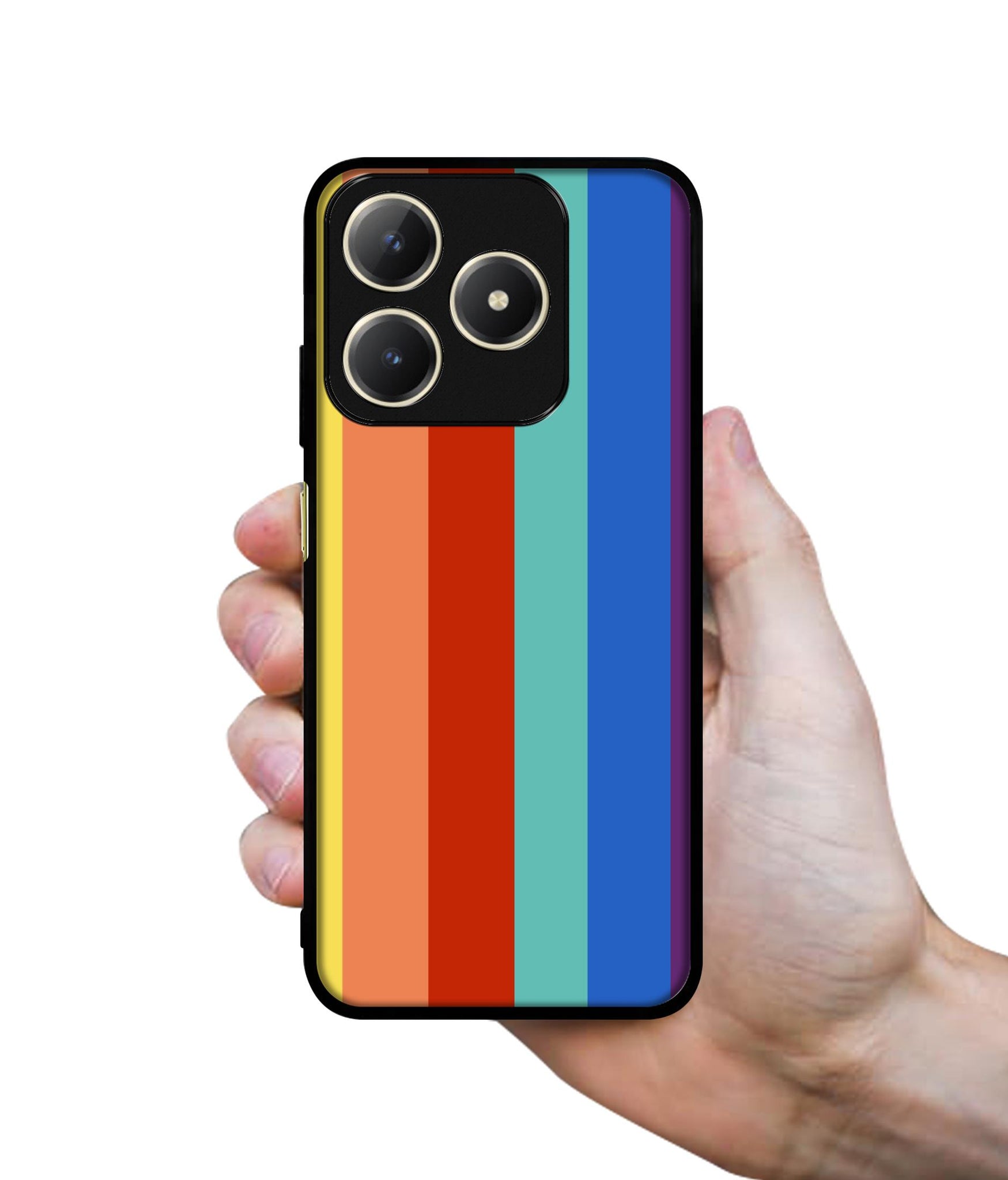 Rainbow Colors Design Designer 2D Printed Back Case Cover for Realme C63 4G / Narzo N63 4G