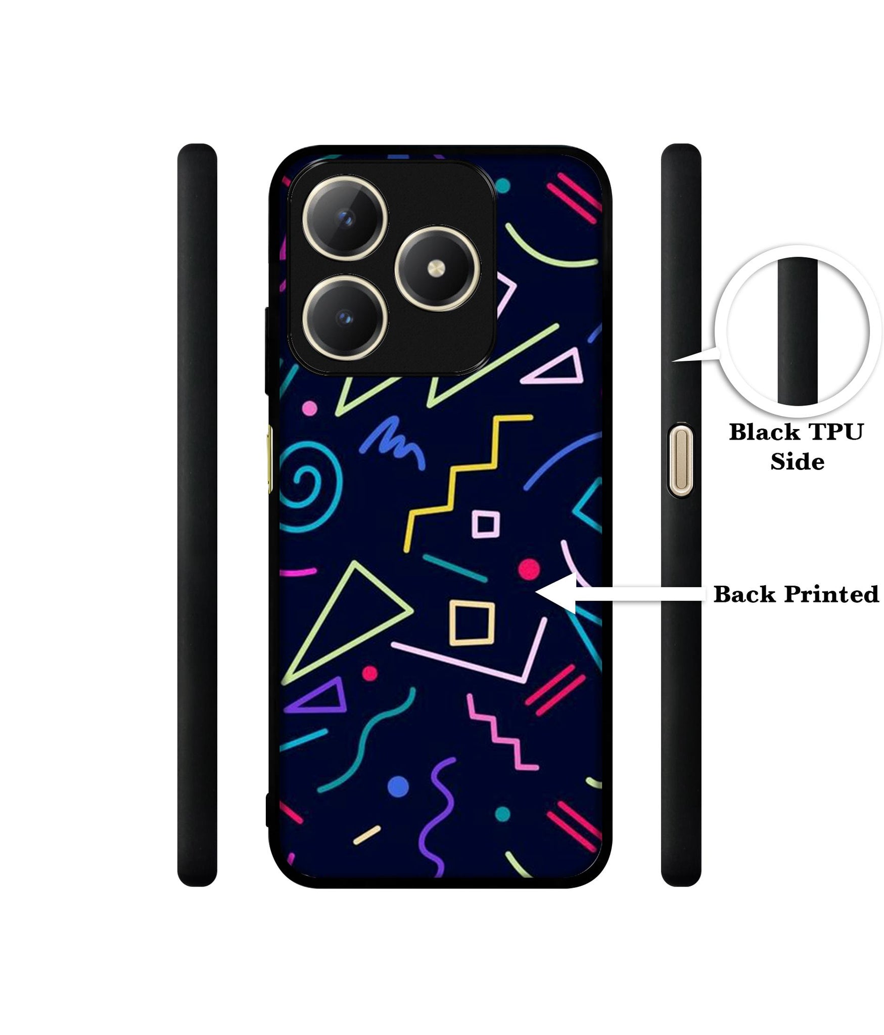 Retro Abstract Design Designer 2D Printed Back Case Cover for Realme C63 4G / Narzo N63 4G