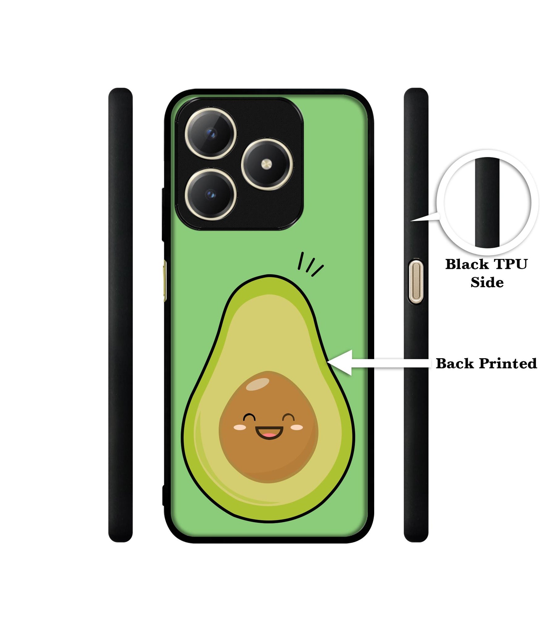 Avocados Design Designer 2D Printed Back Case Cover for Realme C63 4G / Narzo N63 4G