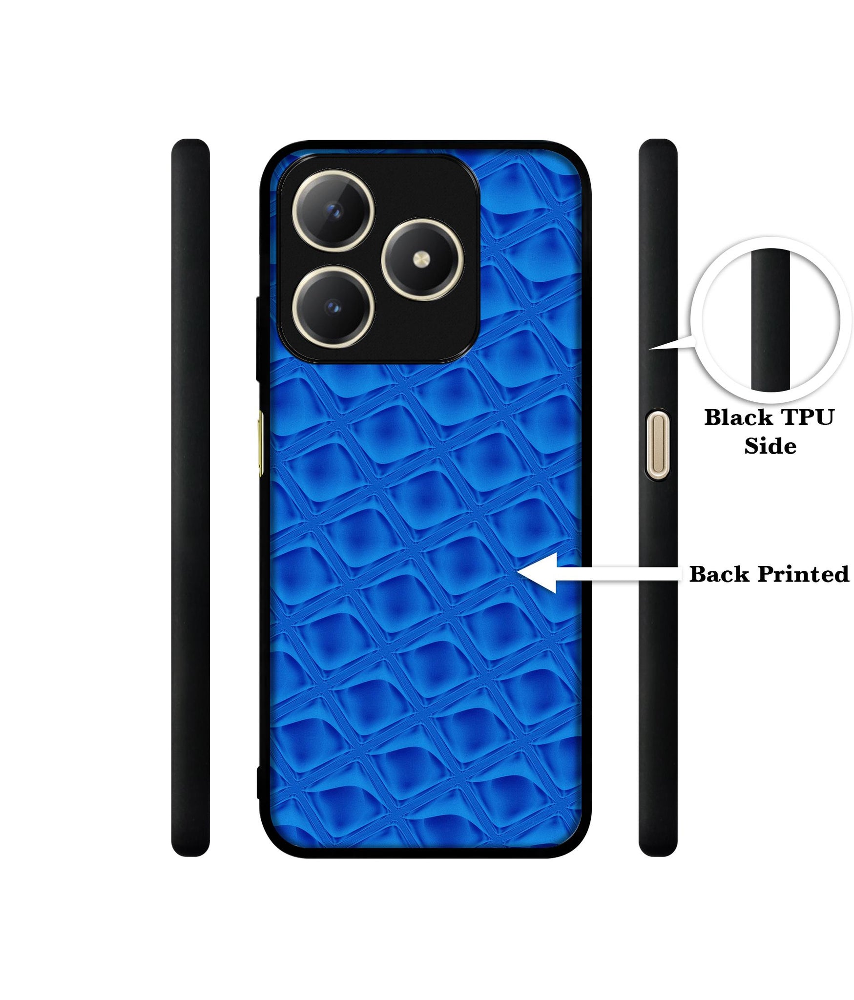 Blue Diamond Design Designer 2D Printed Back Case Cover for Realme C63 4G / Narzo N63 4G