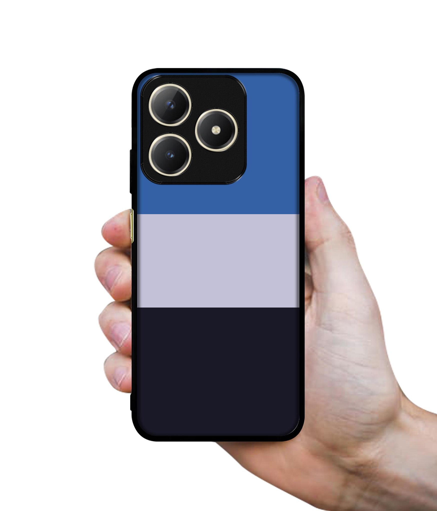 Three Color Stripes Design Designer 2D Printed Back Case Cover for Realme C63 4G / Narzo N63 4G