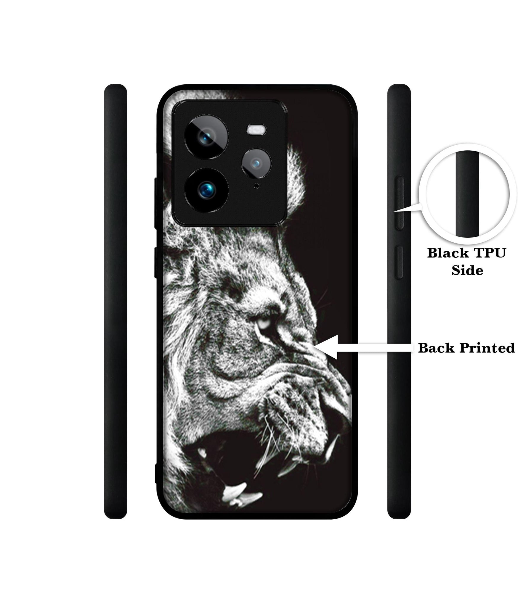 Angry Lion Design Designer 2D Printed Back Case Cover for Realme GT 7 Pro 5G