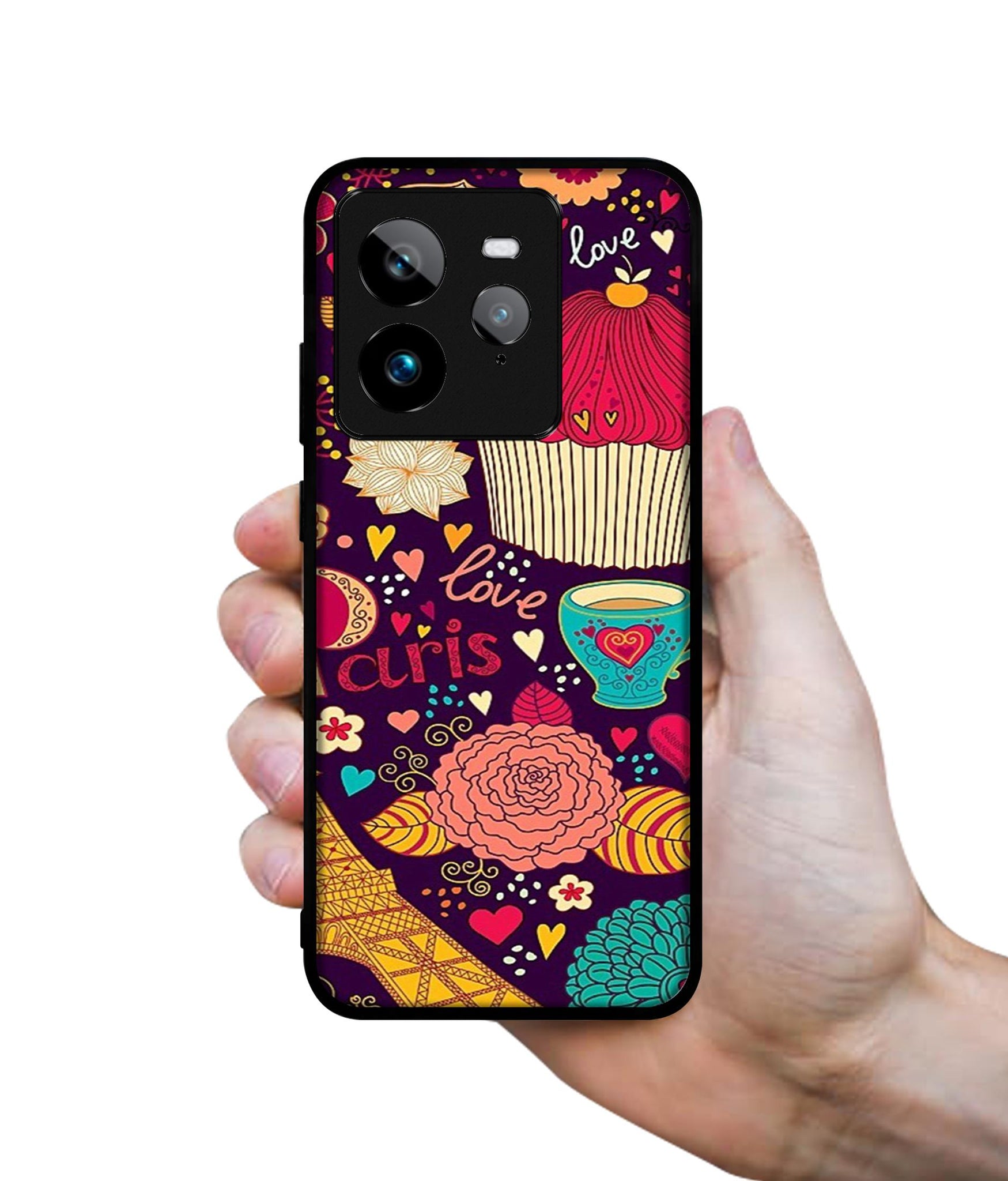 Paris Flower Love Design Designer 2D Printed Back Case Cover for Realme GT 7 Pro 5G