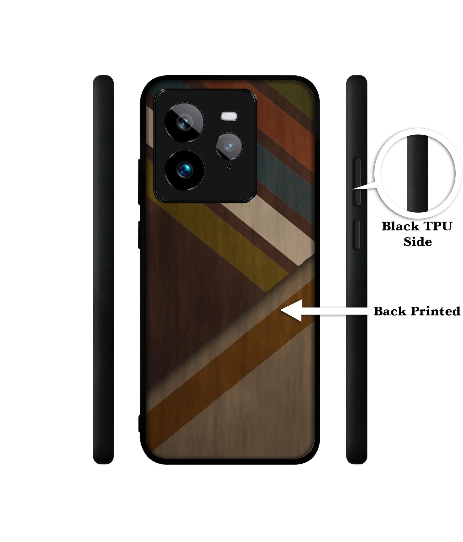Colorful Wooden Pattern Design Designer 2D Printed Back Case Cover for Realme GT 7 Pro 5G