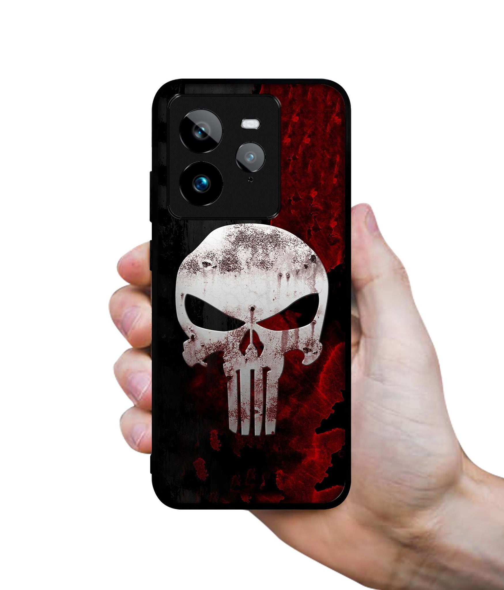 Punisher Skull Design Designer 2D Printed Back Case Cover for Realme GT 7 Pro 5G