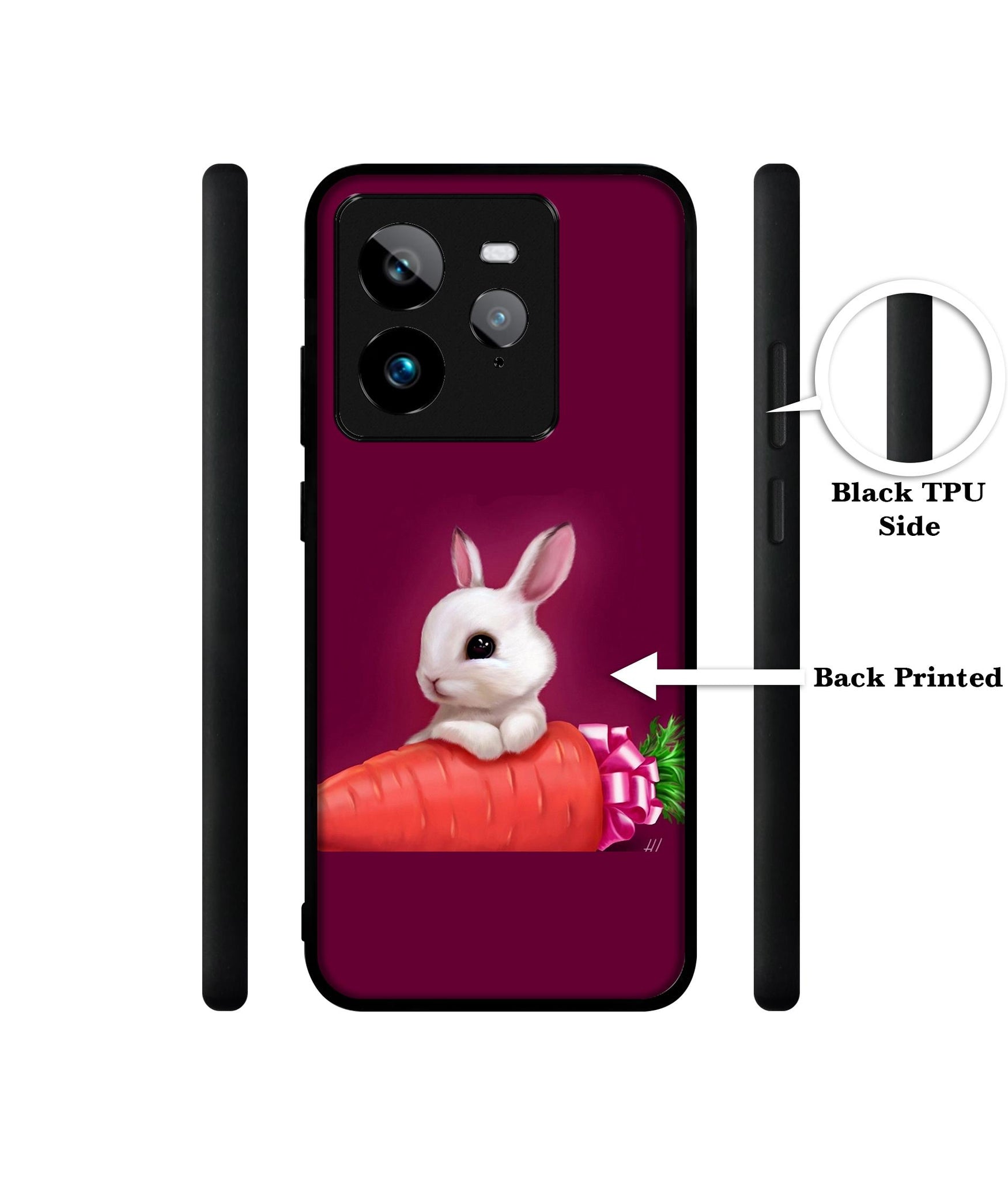 Bunny With Carrot Design Designer 2D Printed Back Case Cover for Realme GT 7 Pro 5G