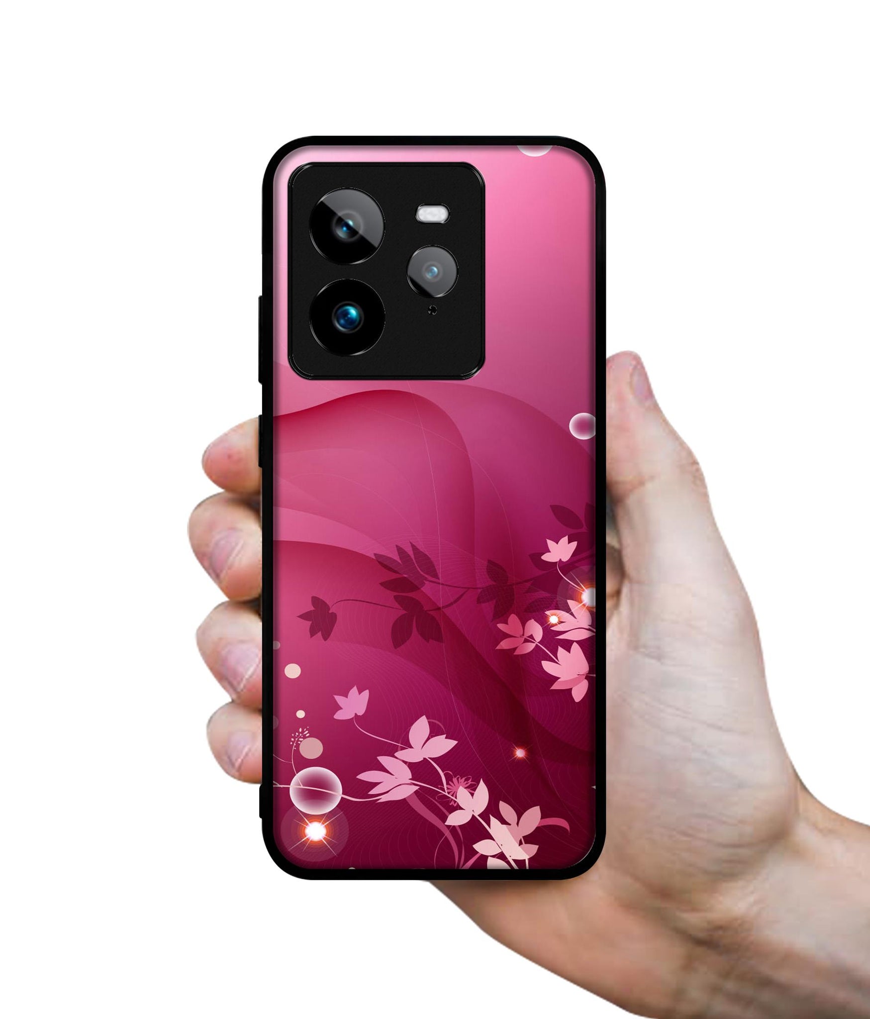 Pink Abstract Design Designer 2D Printed Back Case Cover for Realme GT 7 Pro 5G