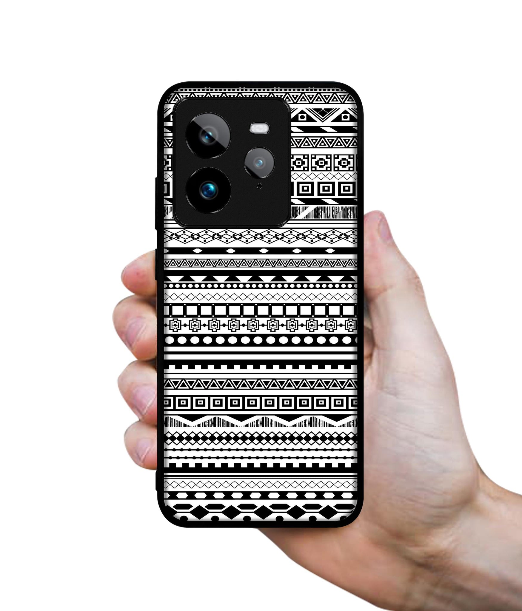 Black & White Patterns Design Designer 2D Printed Back Case Cover for Realme GT 7 Pro 5G