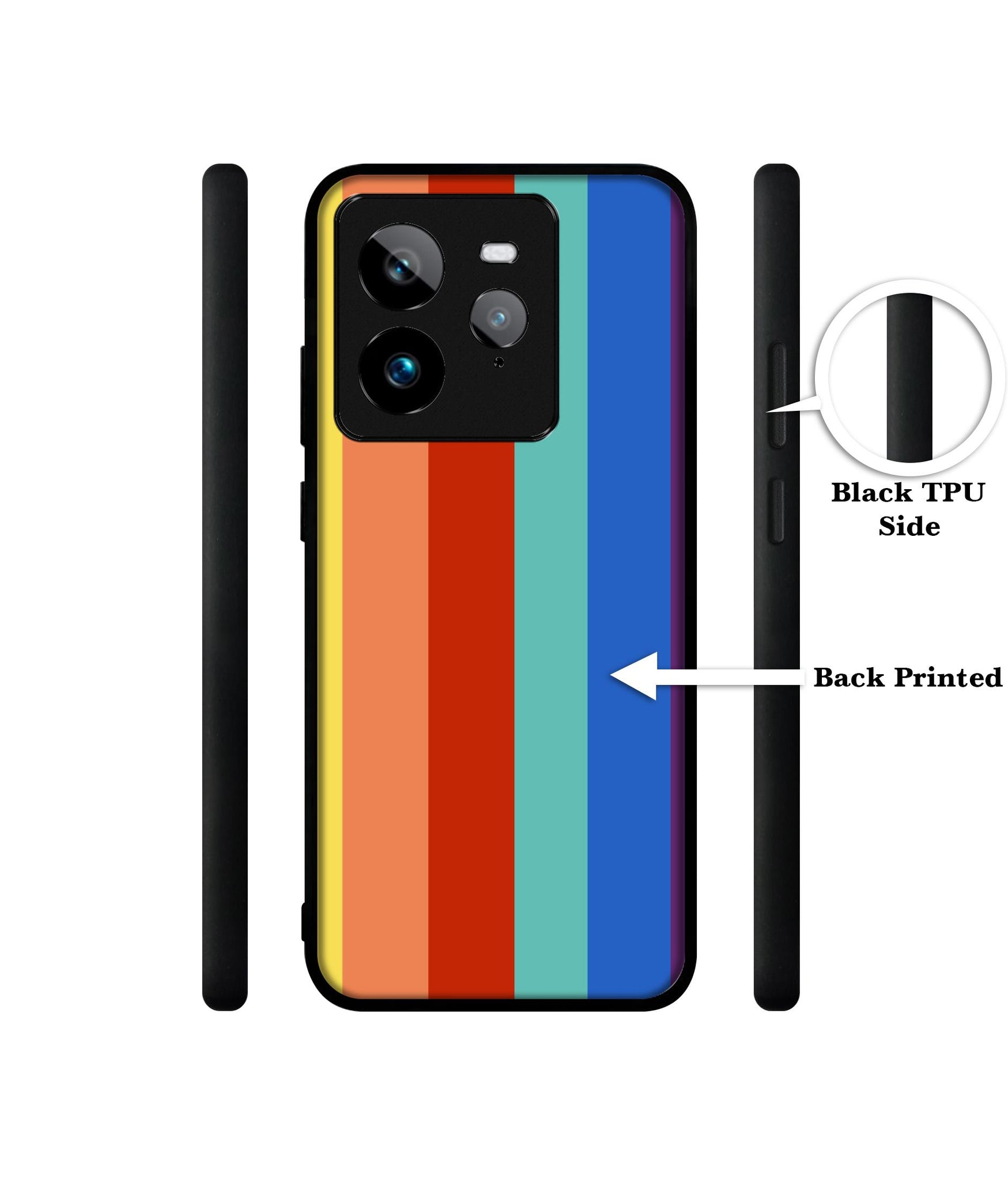 Rainbow Colors Design Designer 2D Printed Back Case Cover for Realme GT 7 Pro 5G