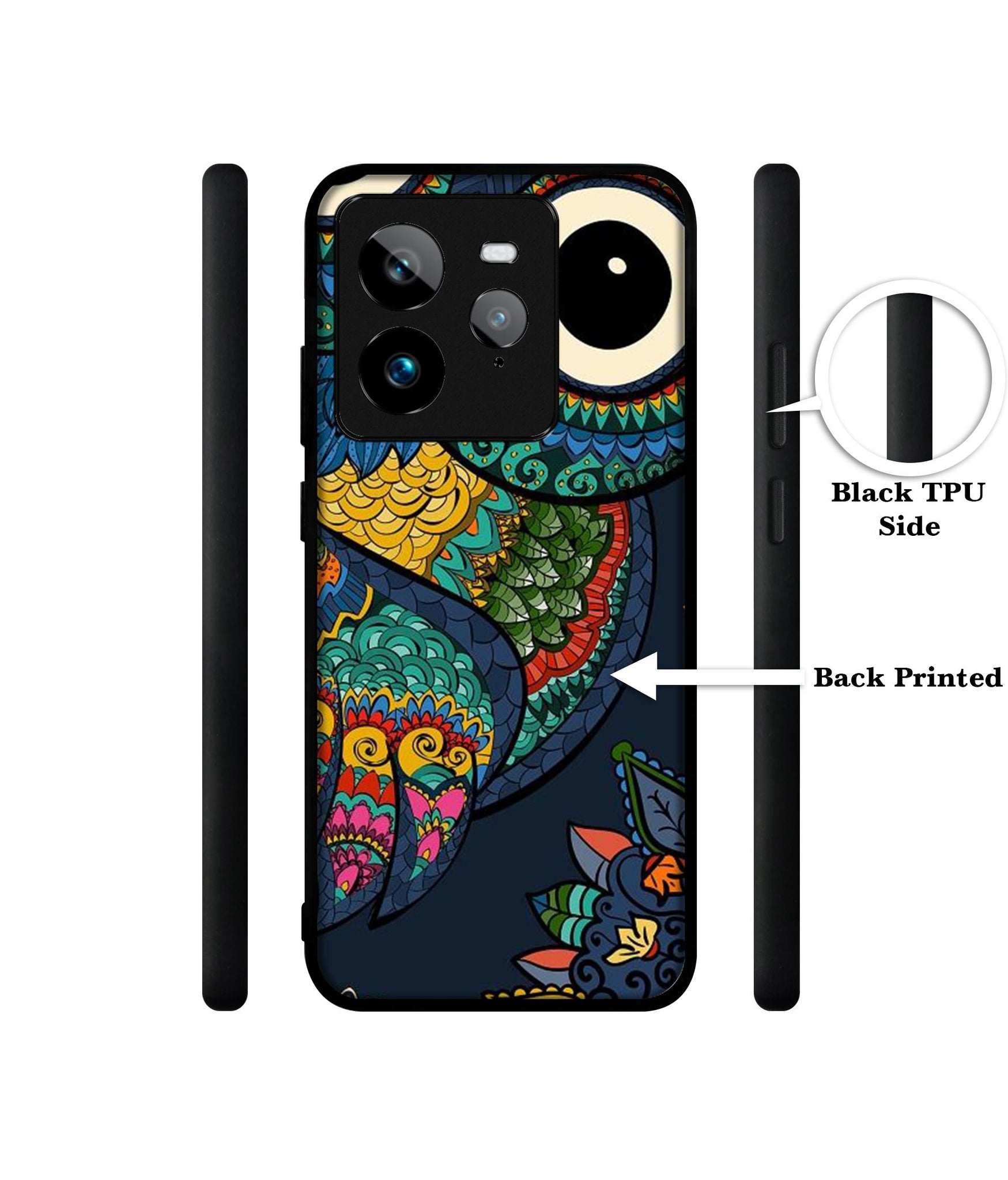 Owl Illustration Design Designer 2D Printed Back Case Cover for Realme GT 7 Pro 5G